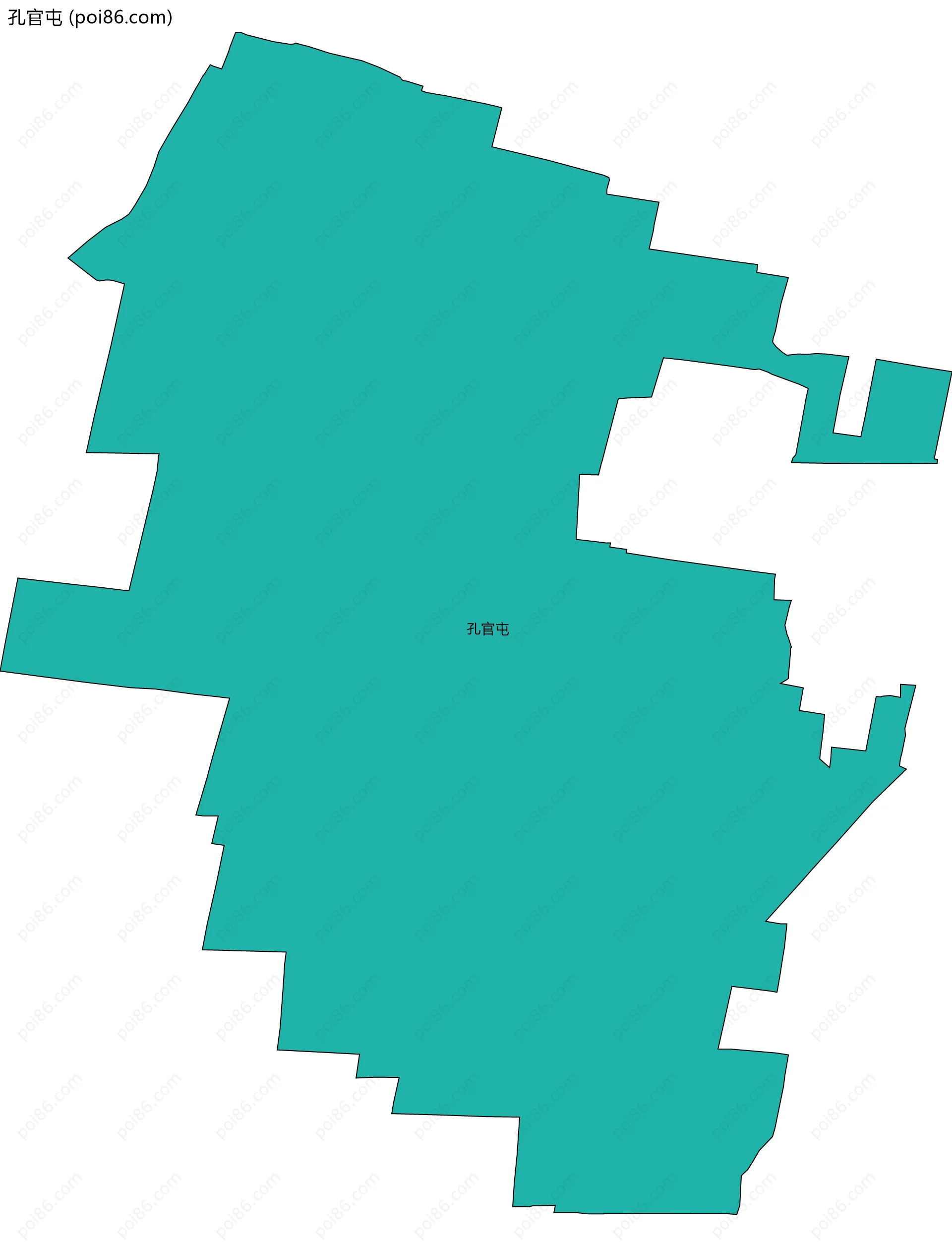 孔官屯边界地图