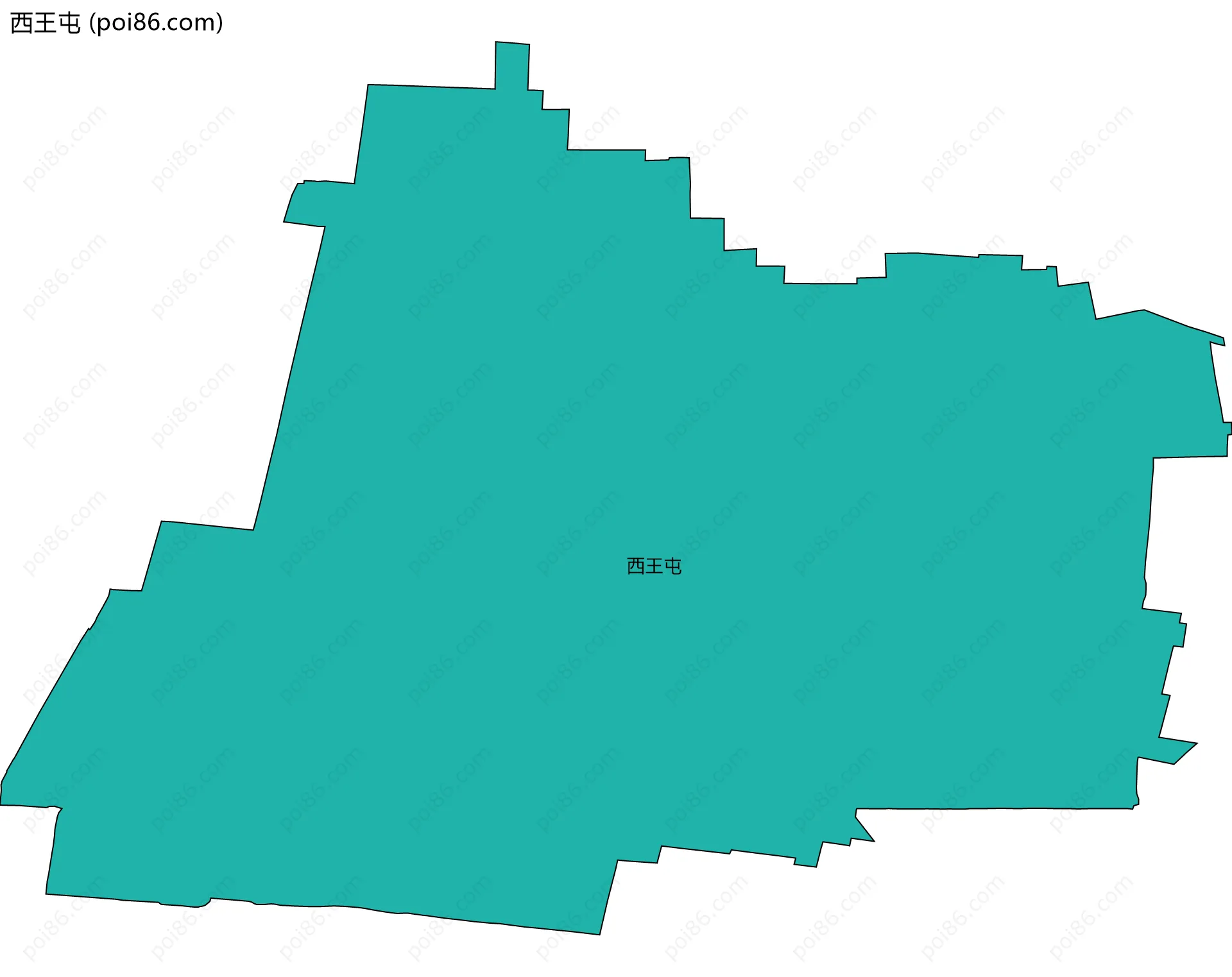 西王屯边界地图