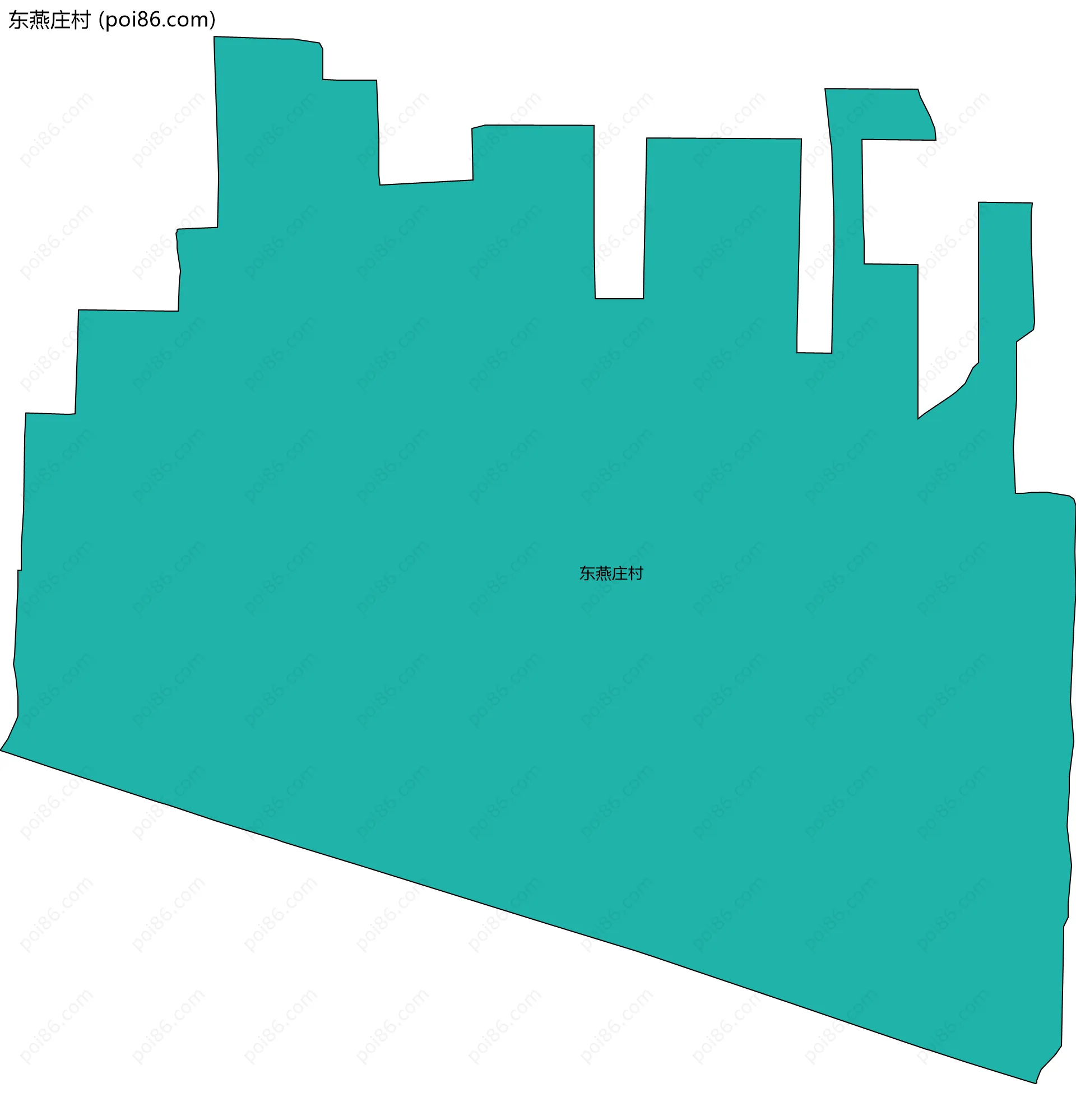 东燕庄村边界地图
