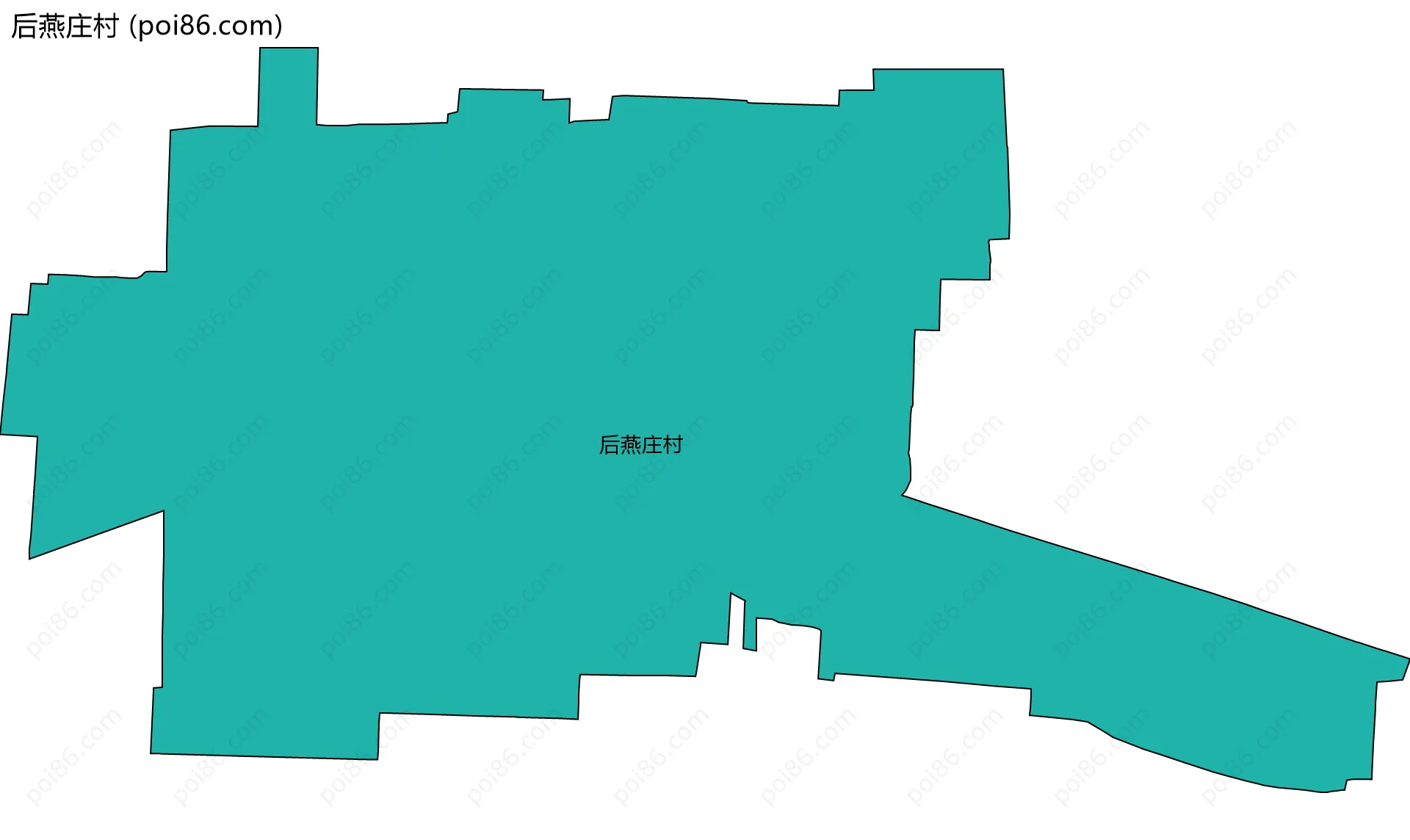 后燕庄村边界地图