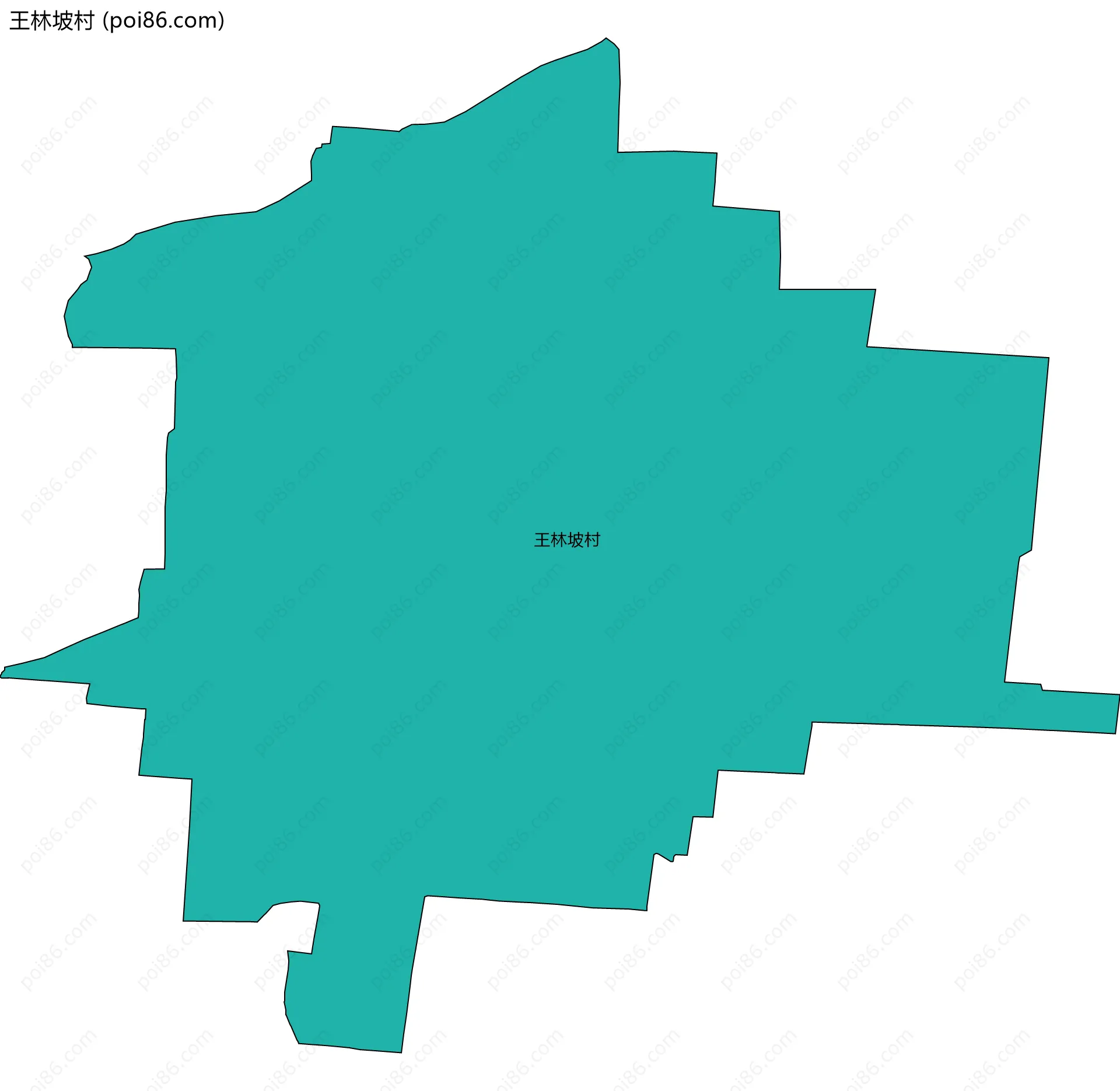 王林坡村边界地图