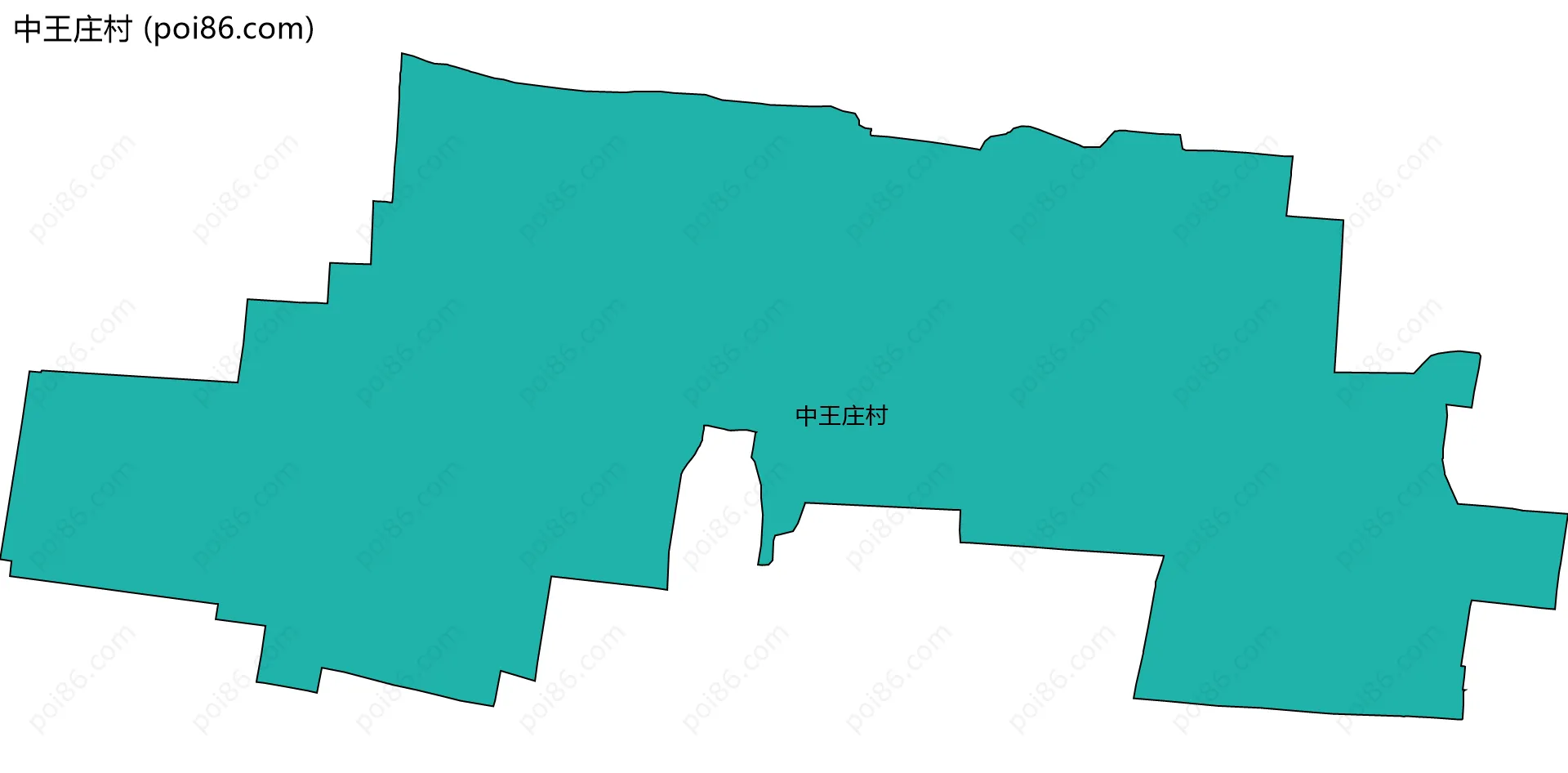 中王庄村边界地图