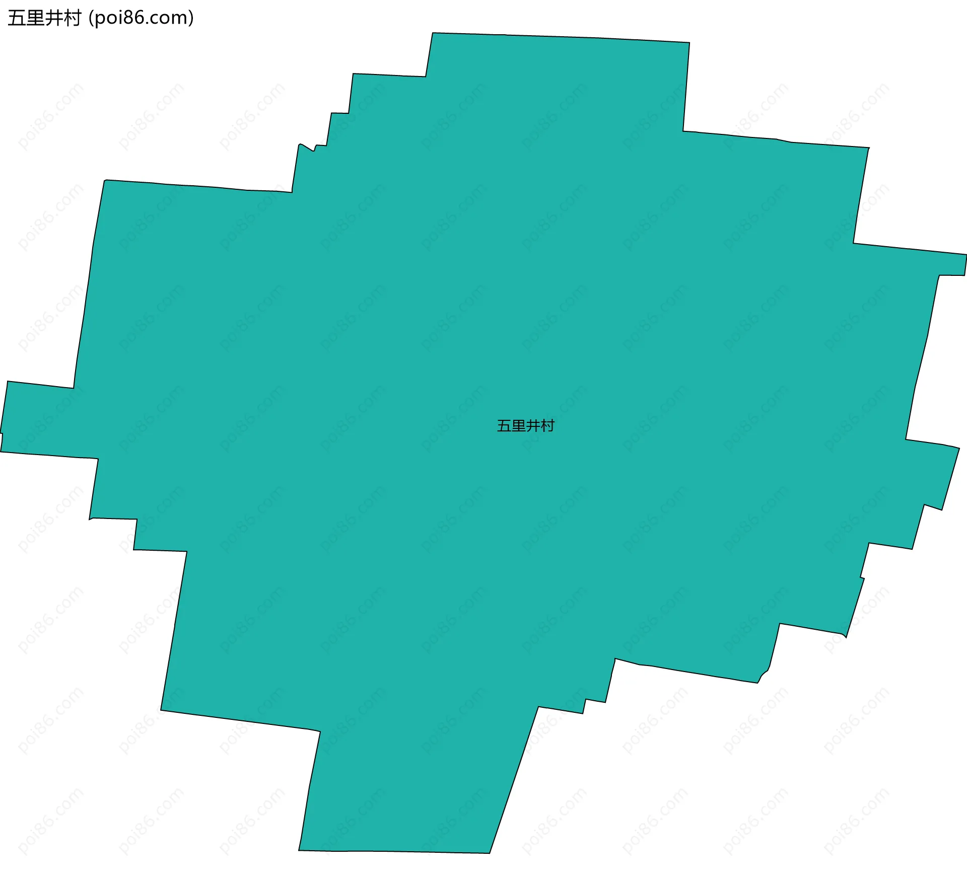 五里井村边界地图