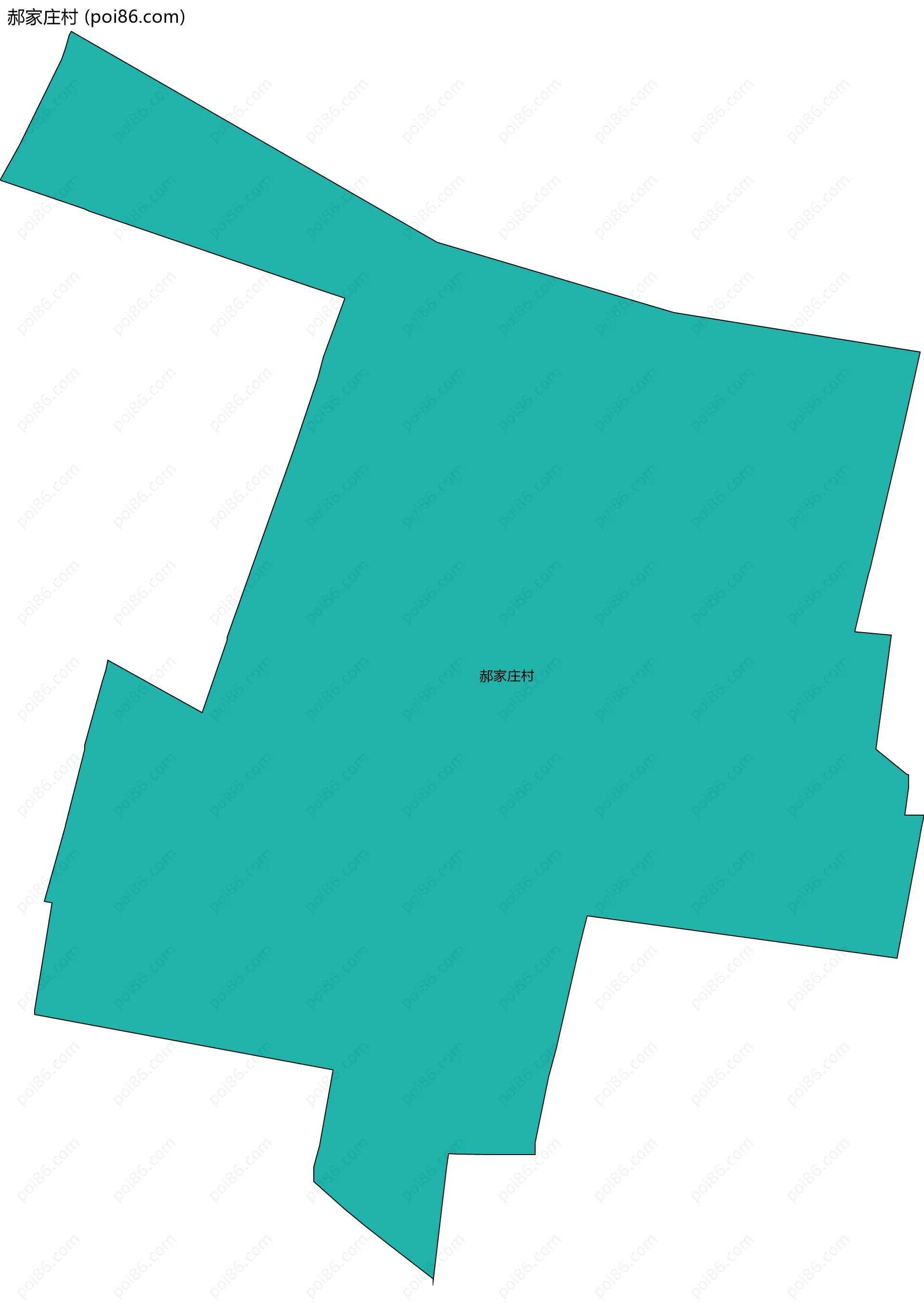 郝家庄村边界地图