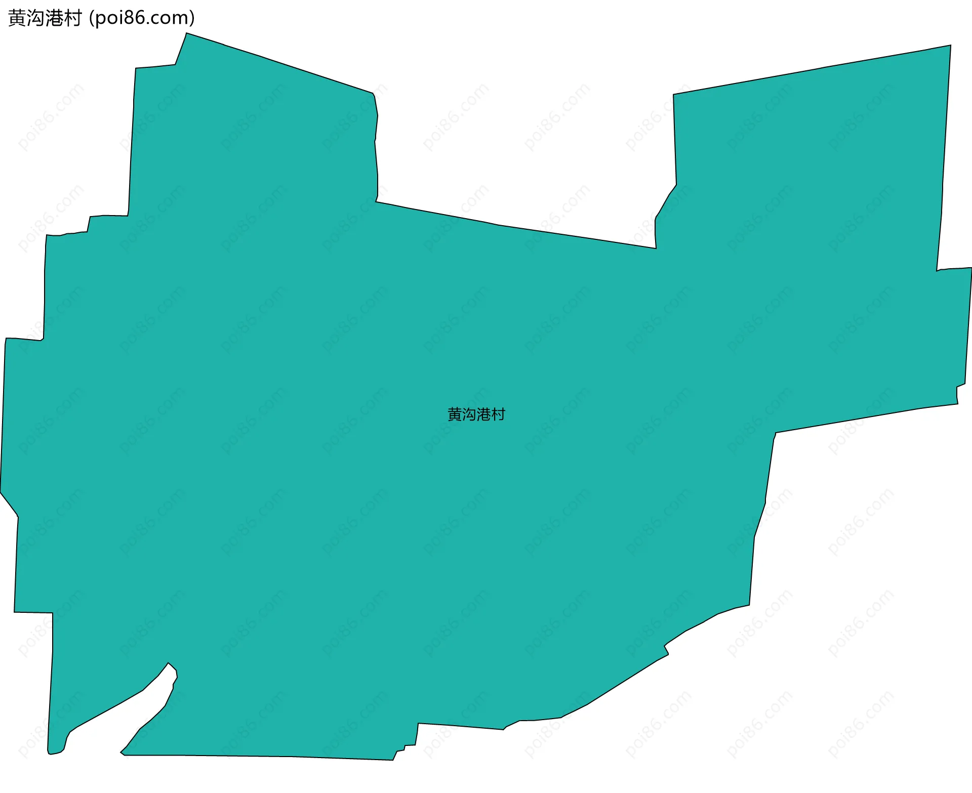 黄沟港村边界地图
