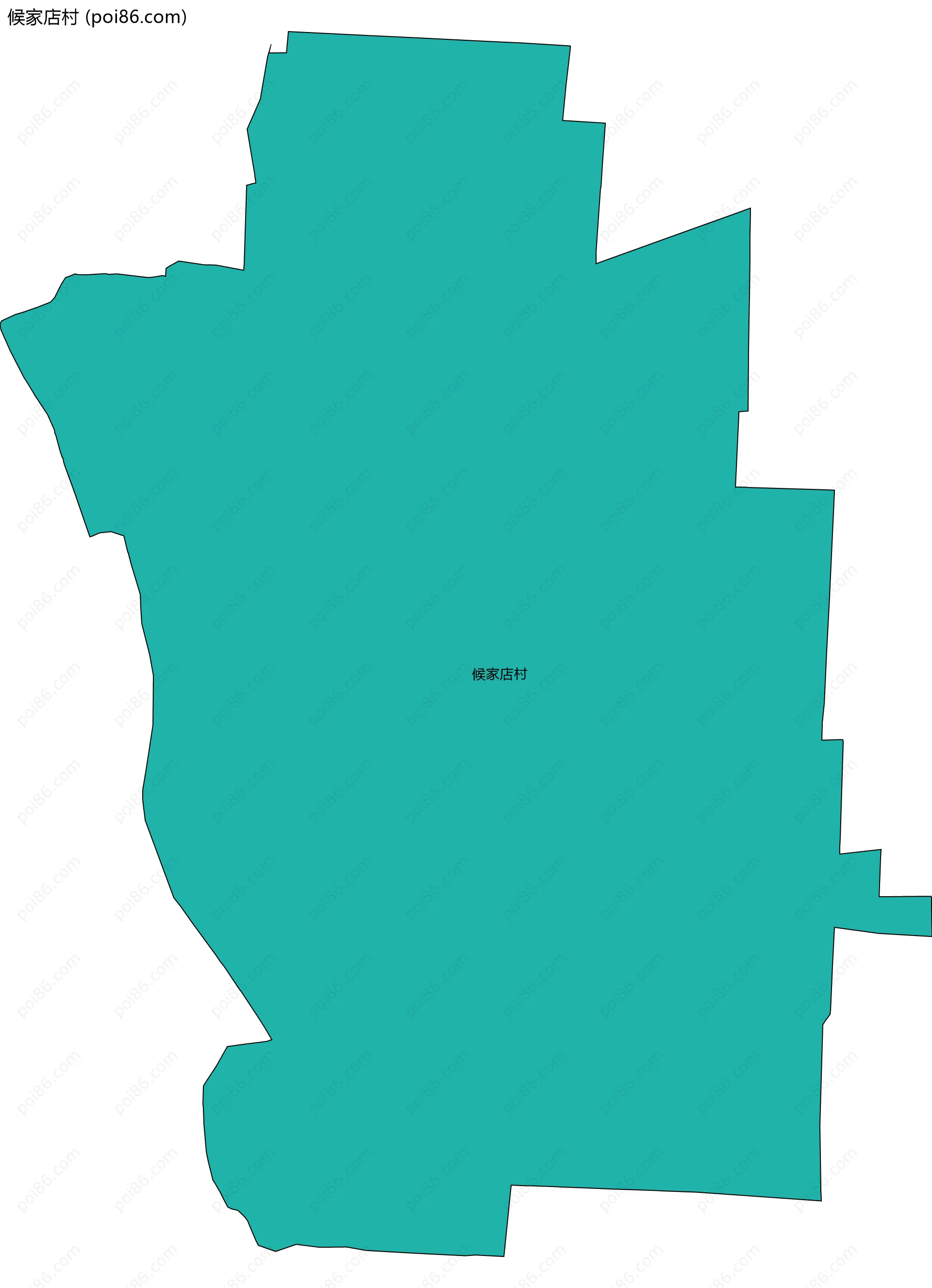 候家店村边界地图