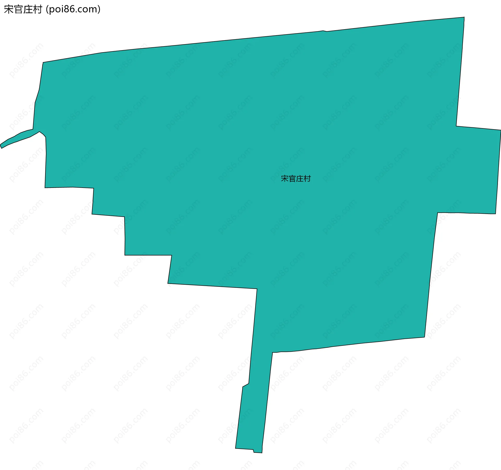 宋官庄村边界地图
