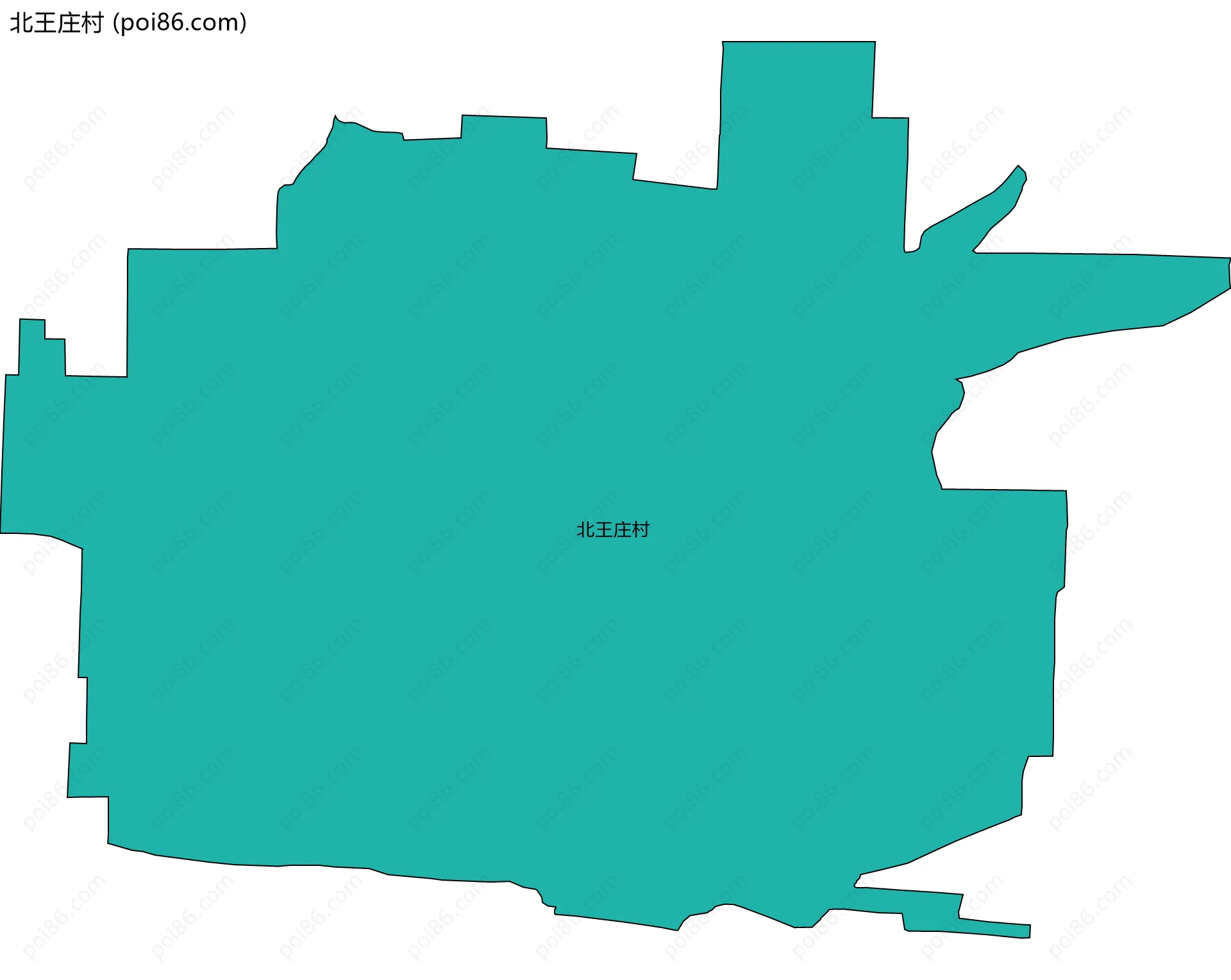 北王庄村边界地图