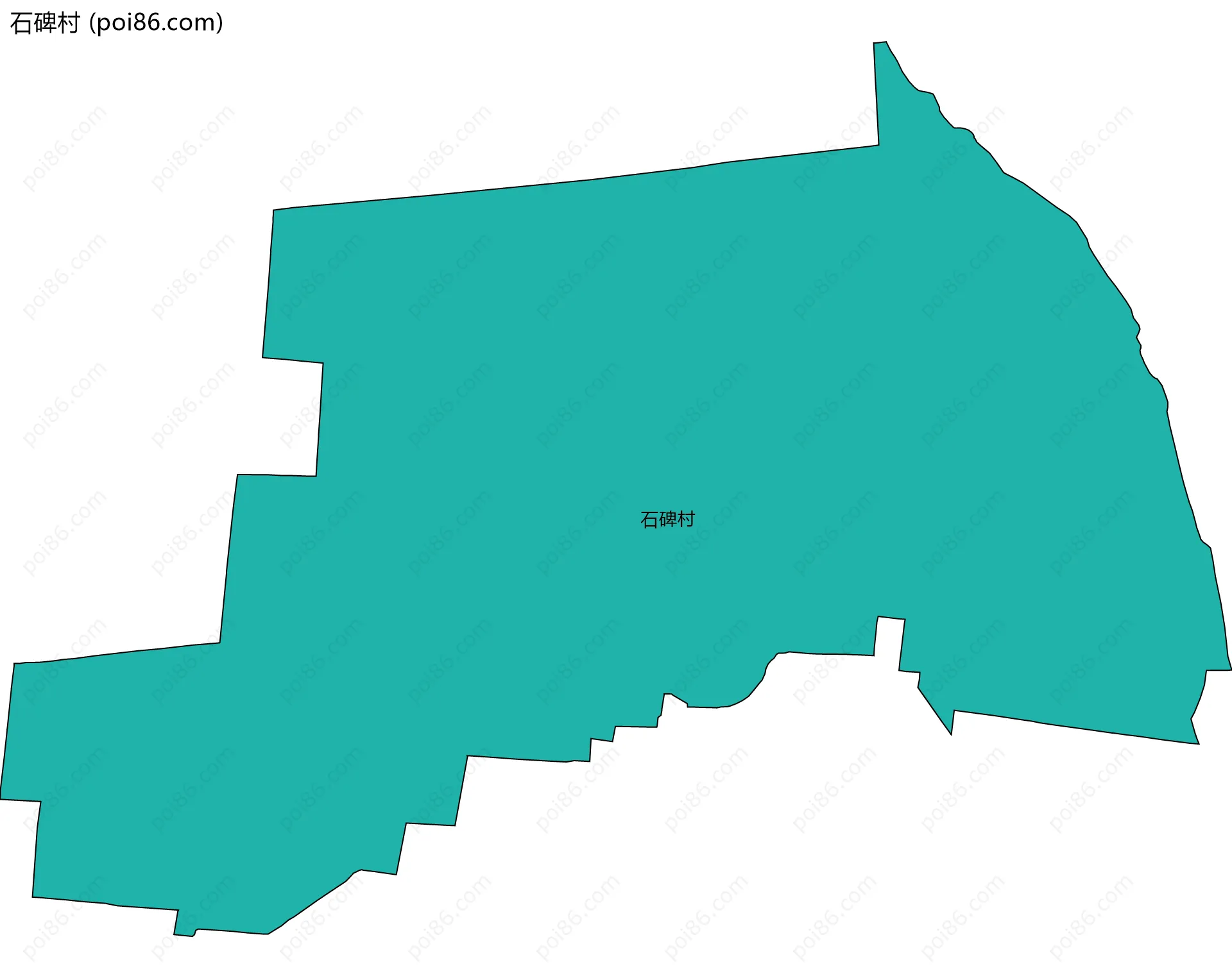 石碑村边界地图