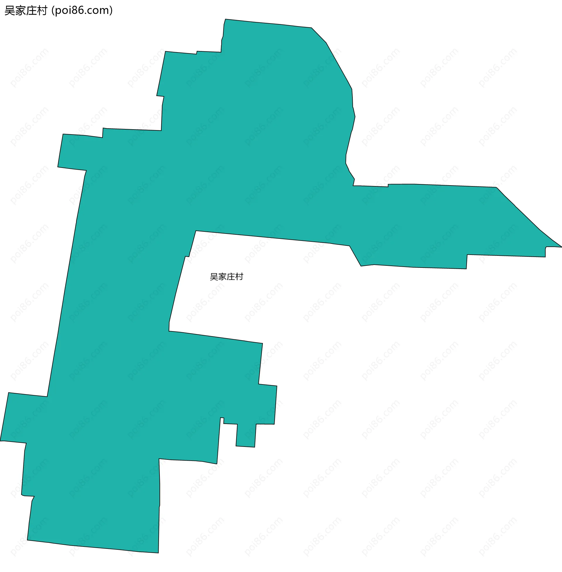 吴家庄村边界地图
