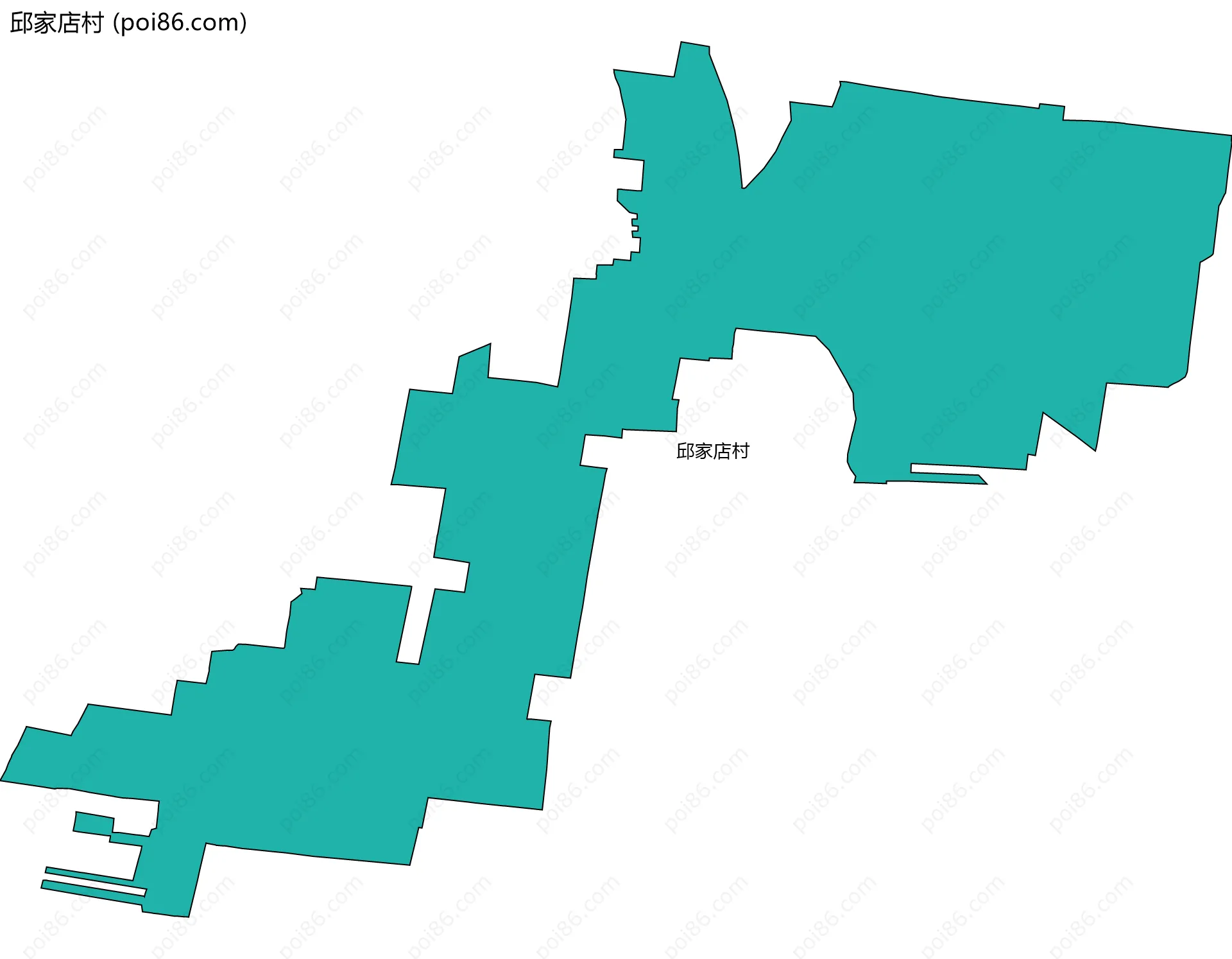 邱家店村边界地图