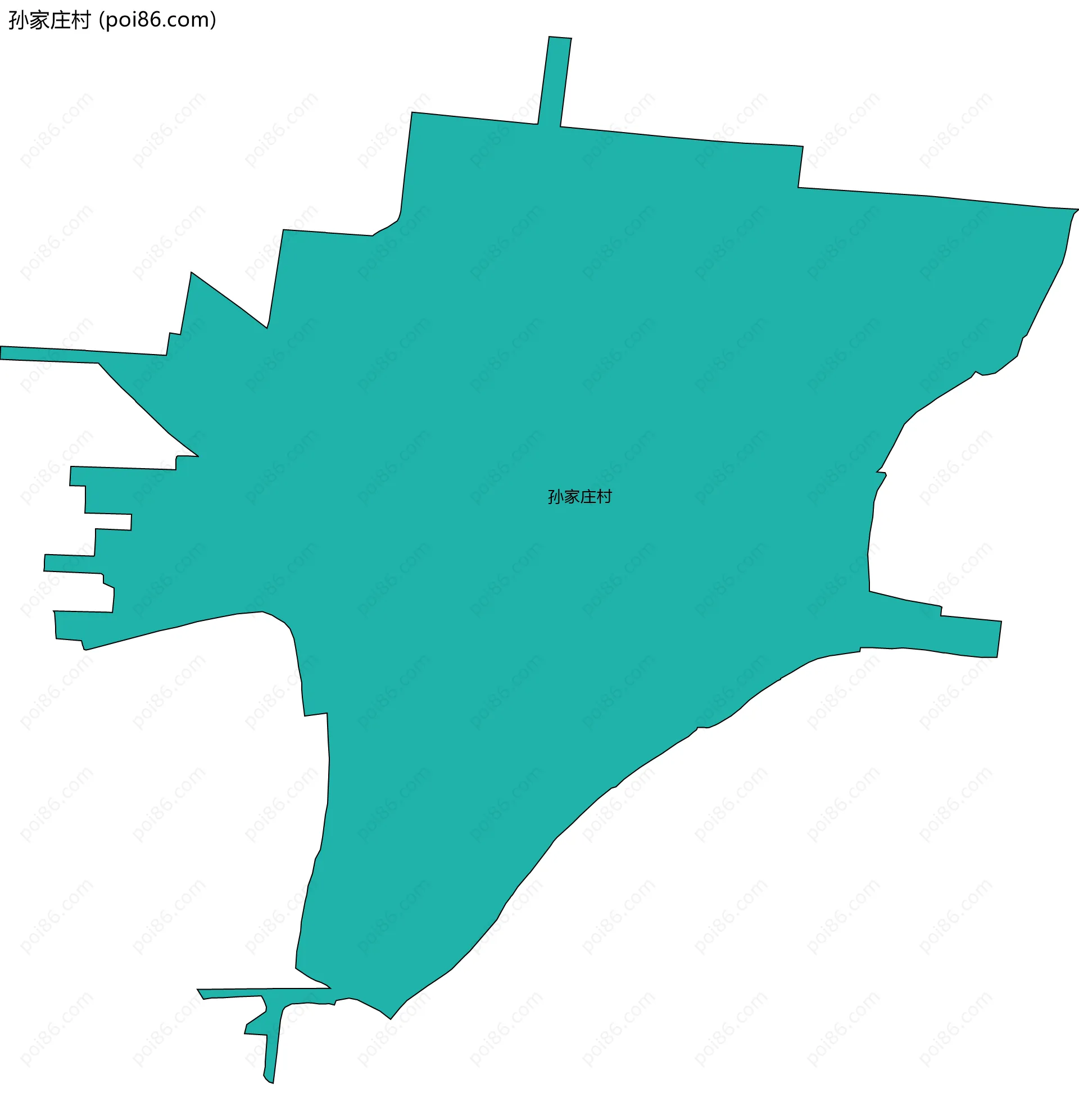 孙家庄村边界地图