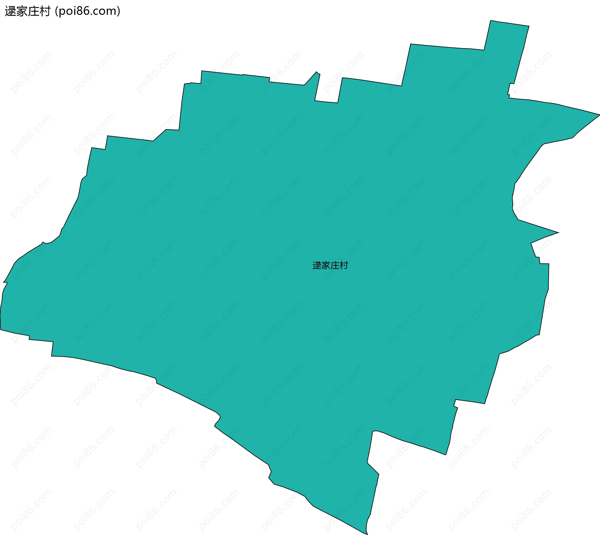 逯家庄村边界地图