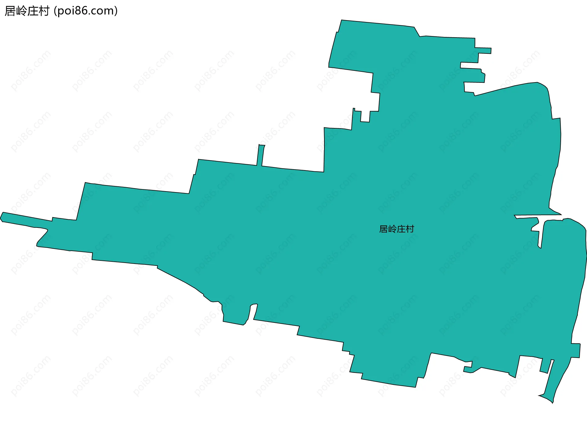 居岭庄村边界地图