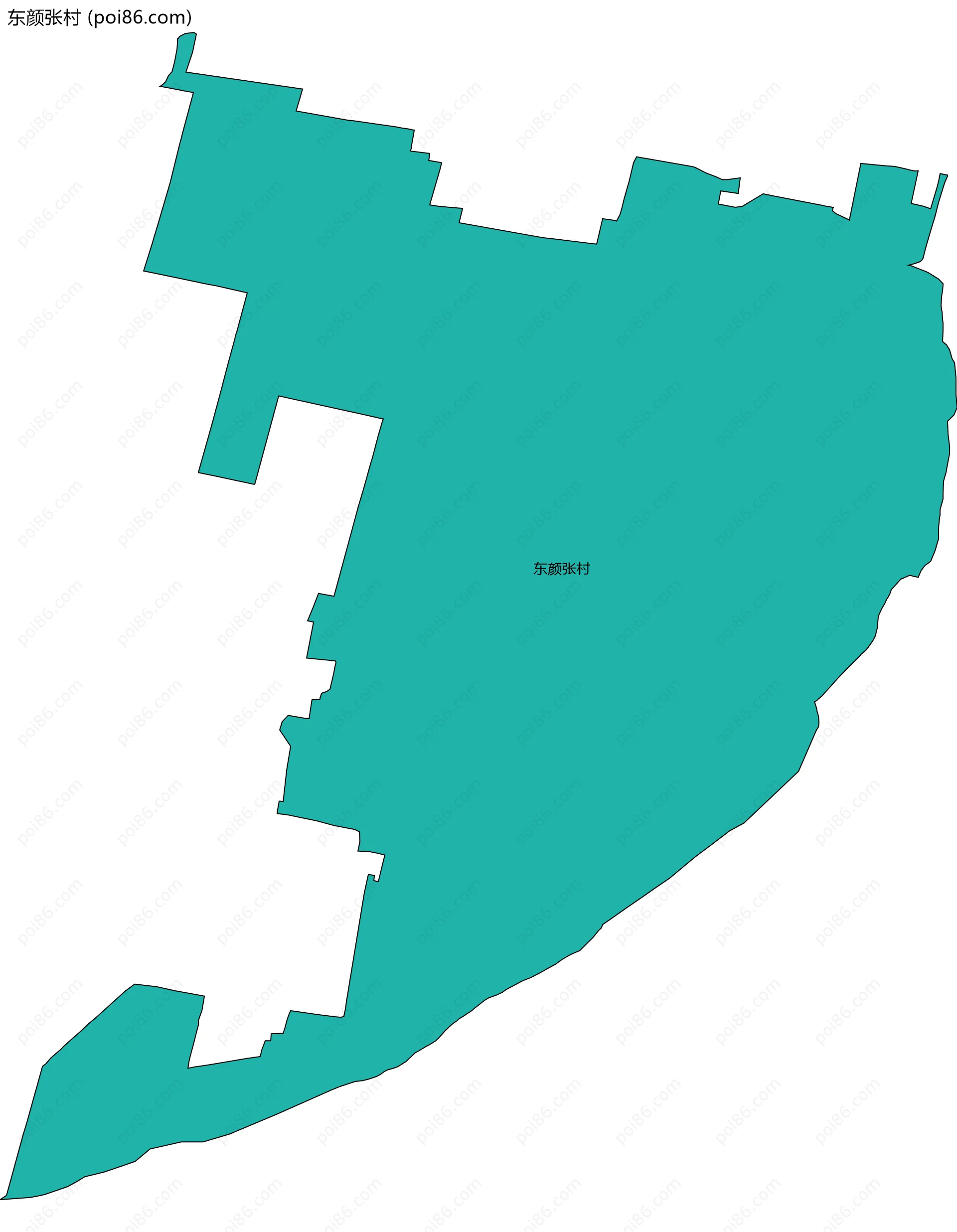 东颜张村边界地图