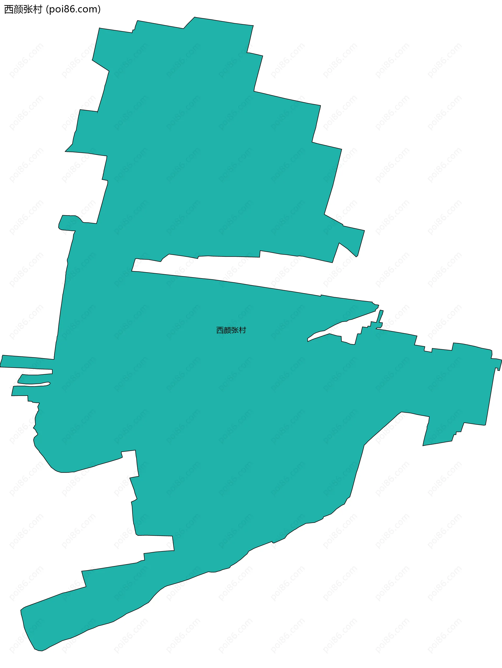 西颜张村边界地图