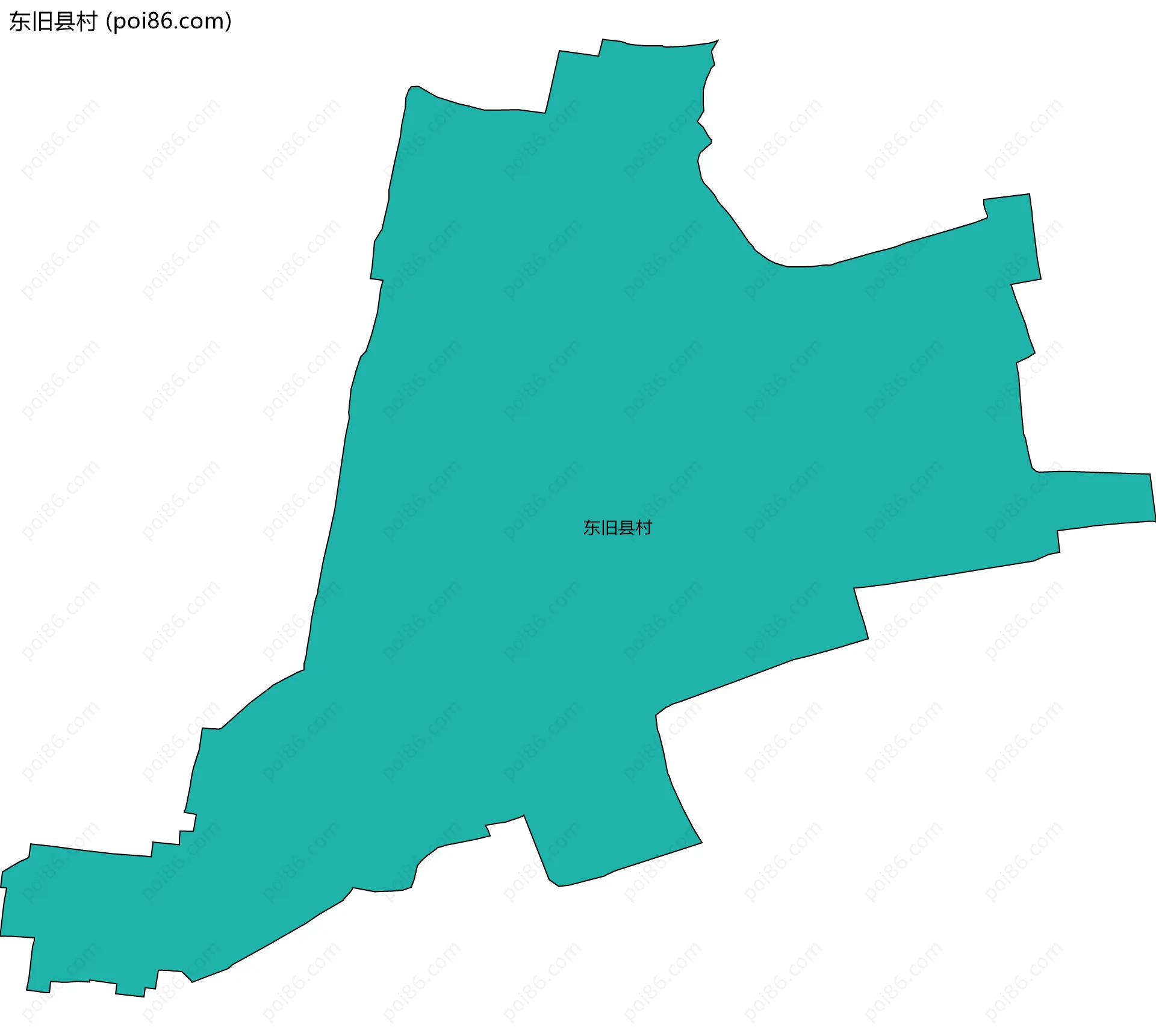 东旧县村边界地图