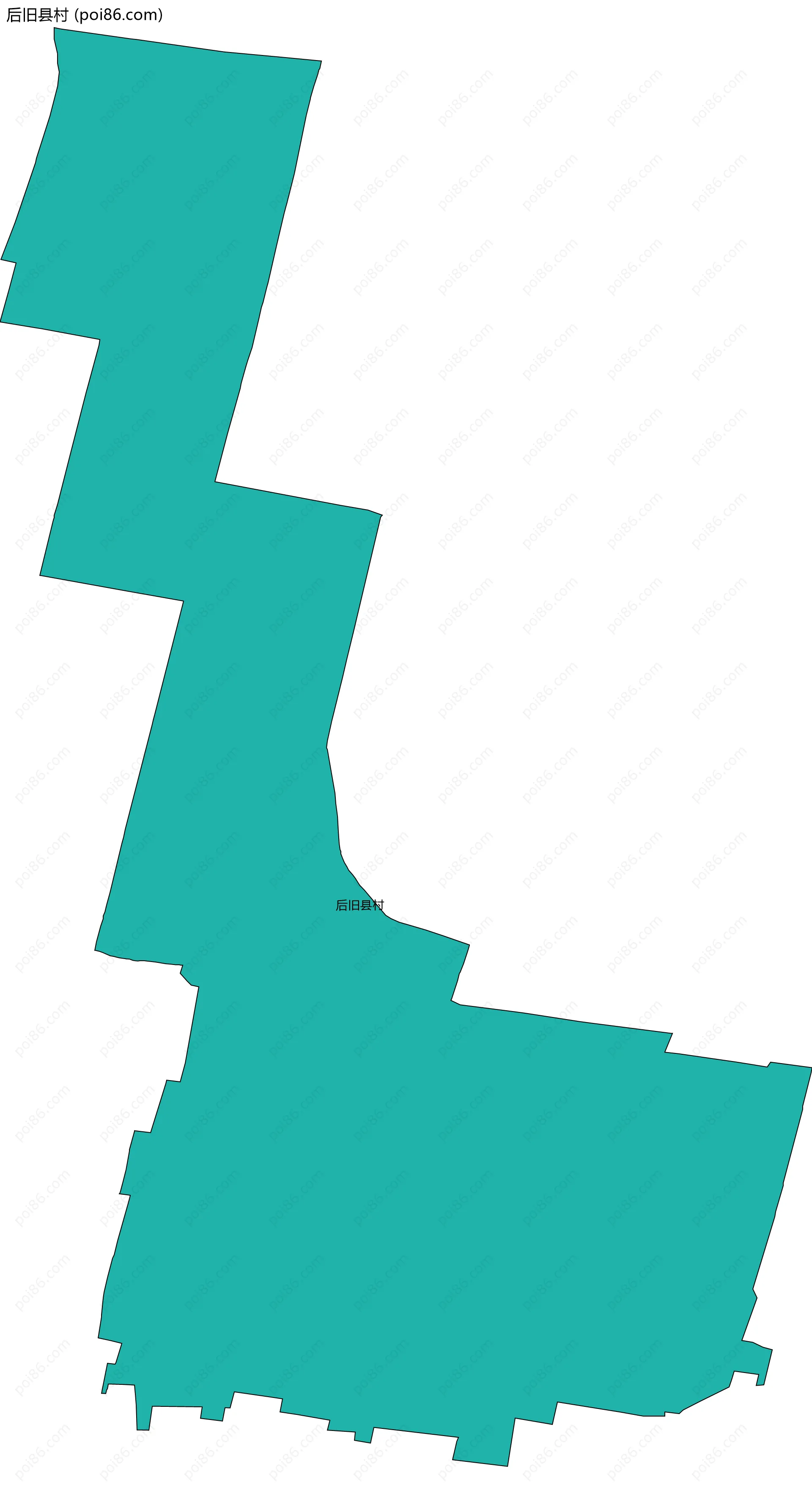 后旧县村边界地图