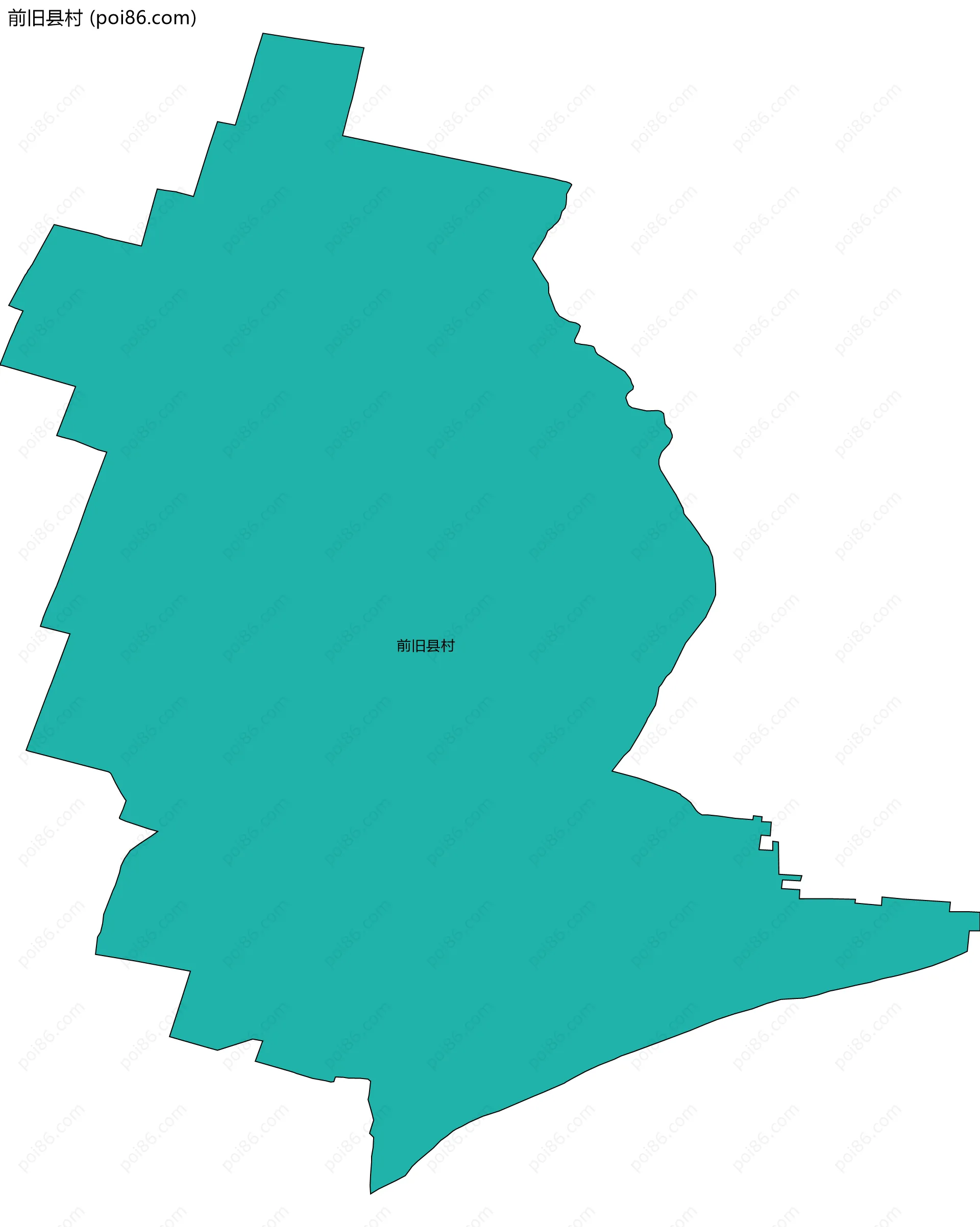 前旧县村边界地图