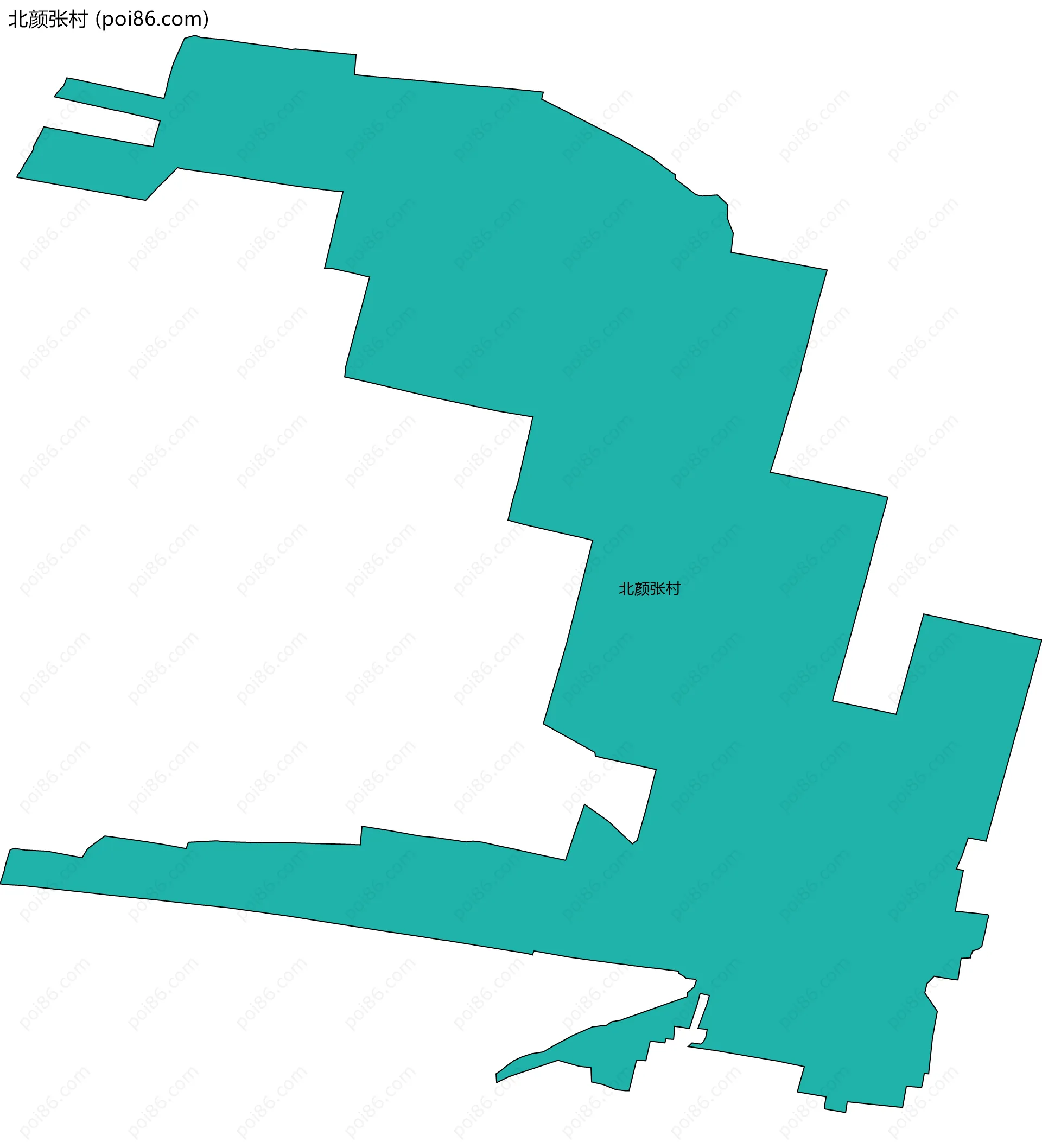 北颜张村边界地图