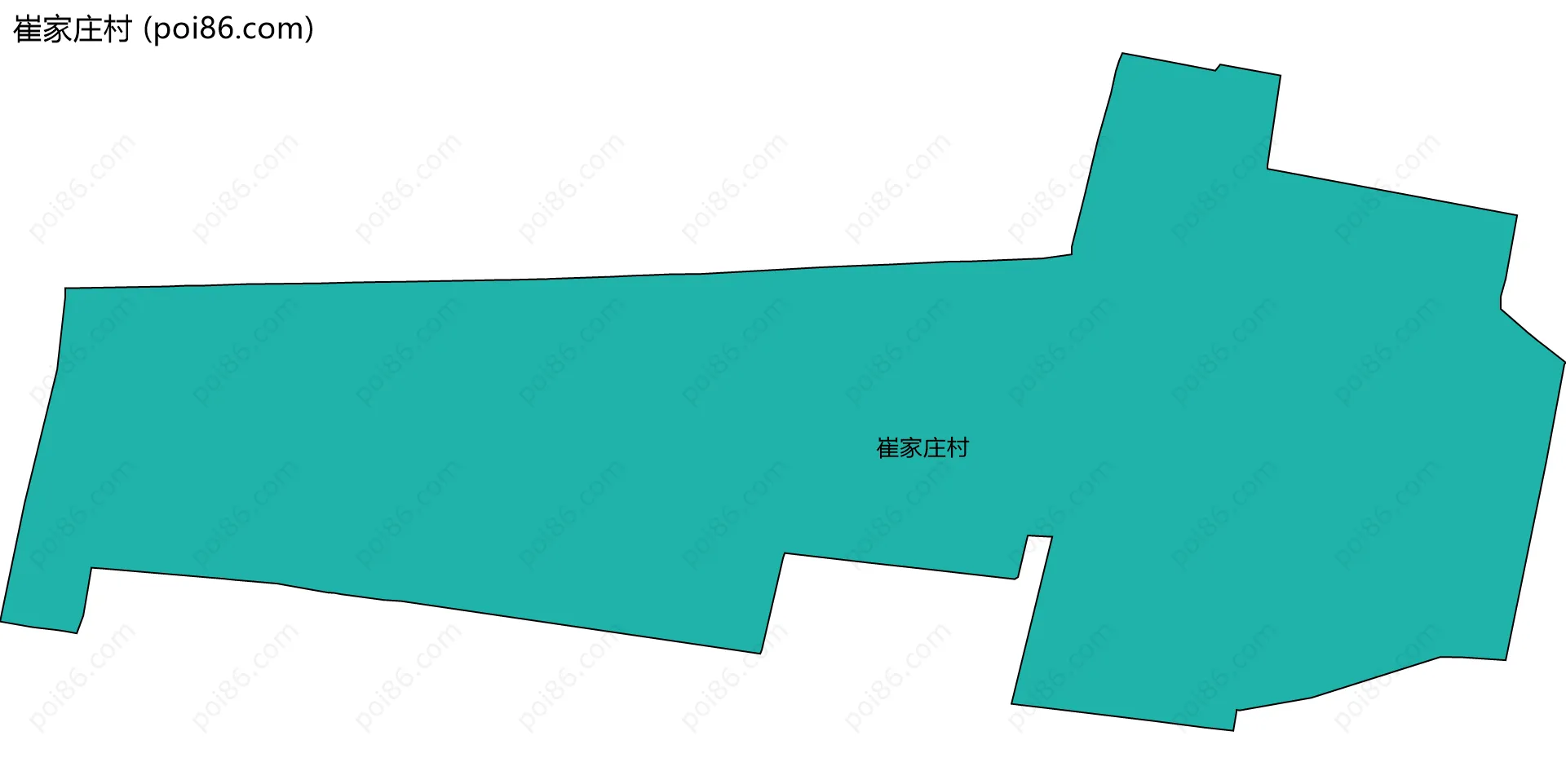 崔家庄村边界地图