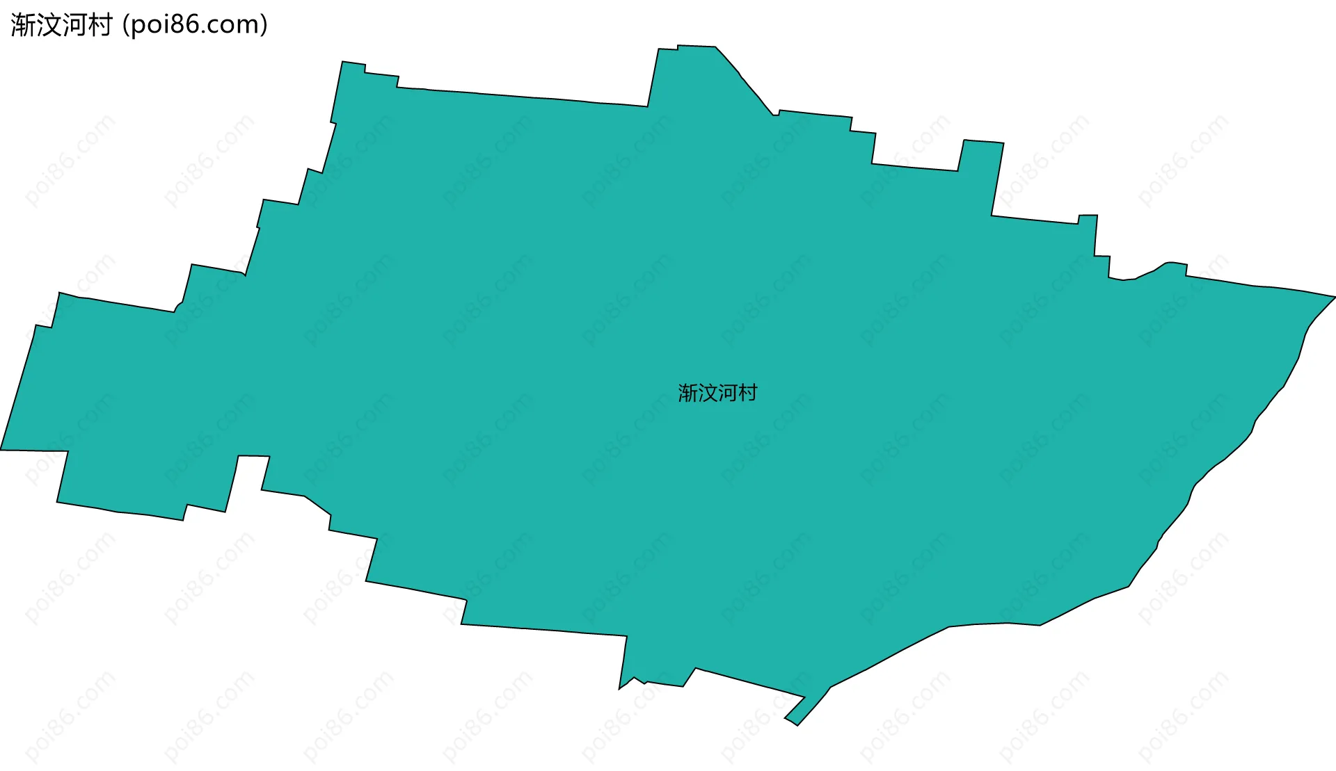 渐汶河村边界地图