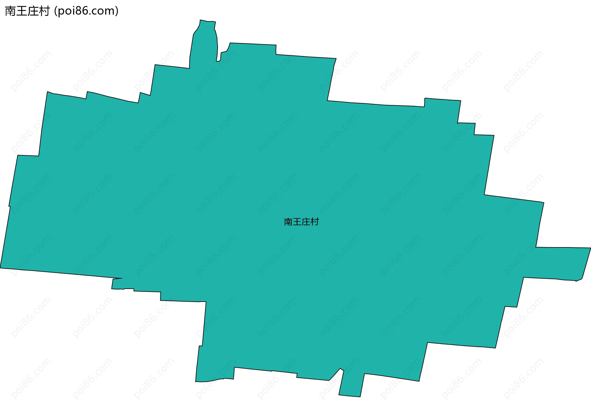 南王庄村边界地图
