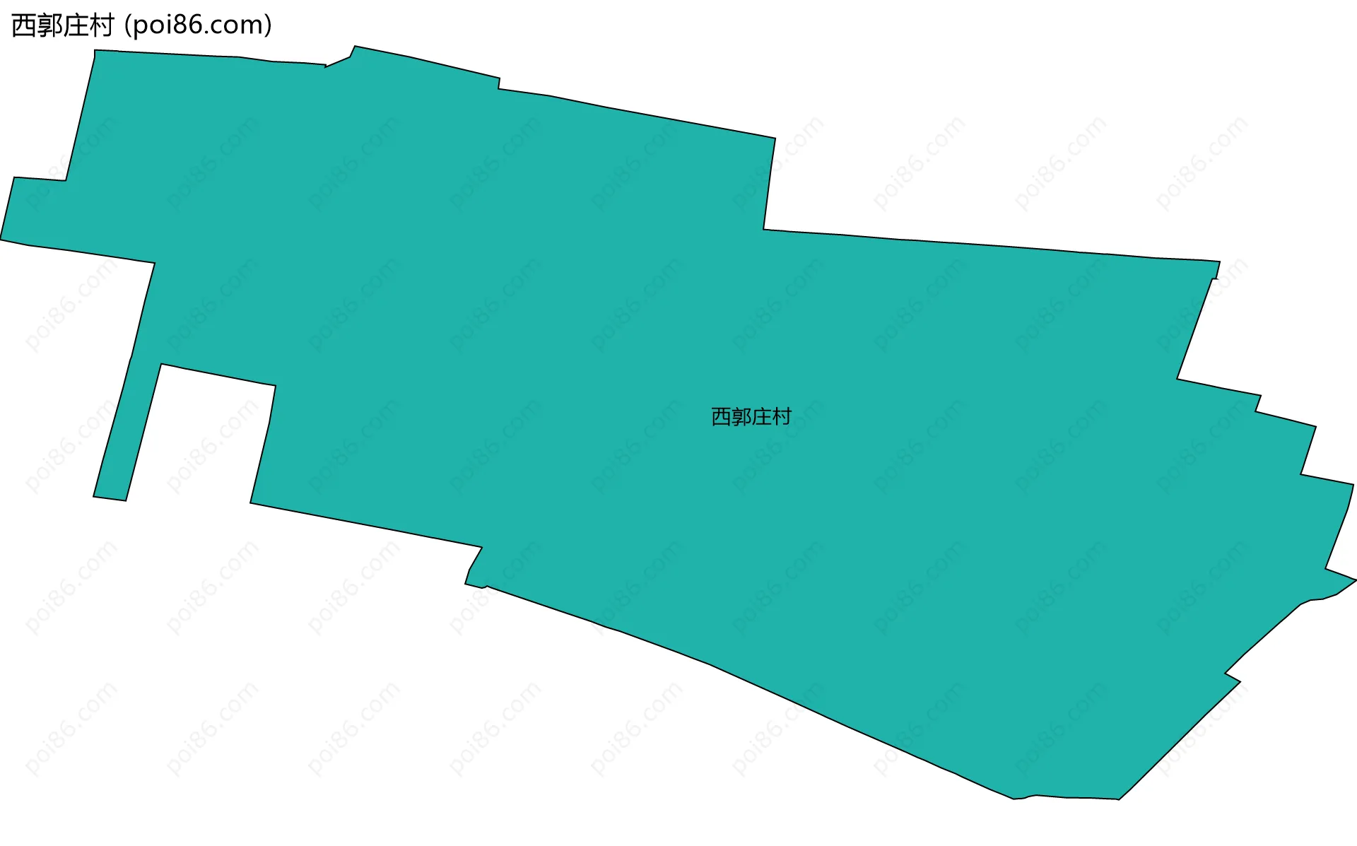 西郭庄村边界地图
