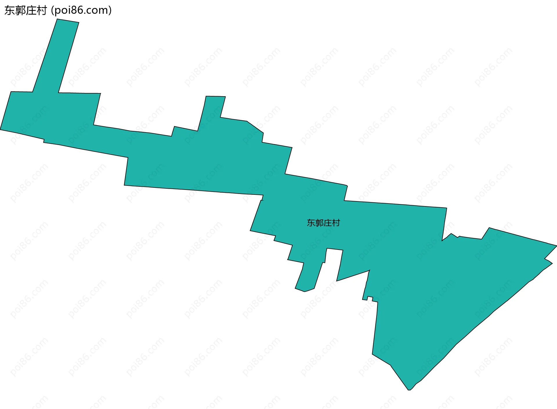 东郭庄村边界地图