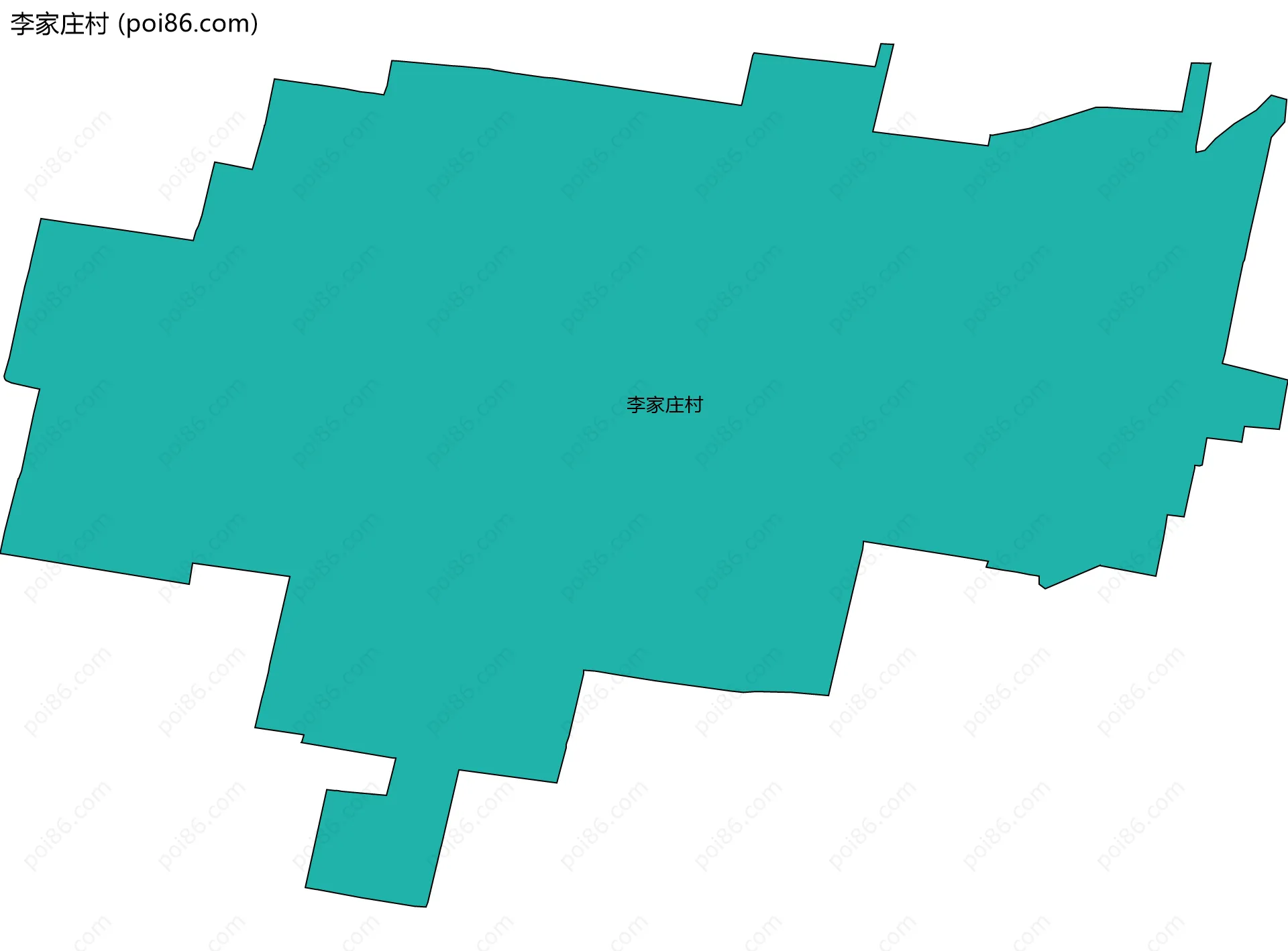 李家庄村边界地图
