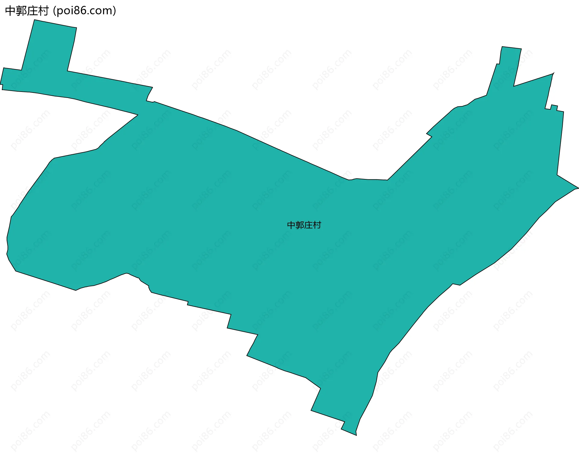 中郭庄村边界地图