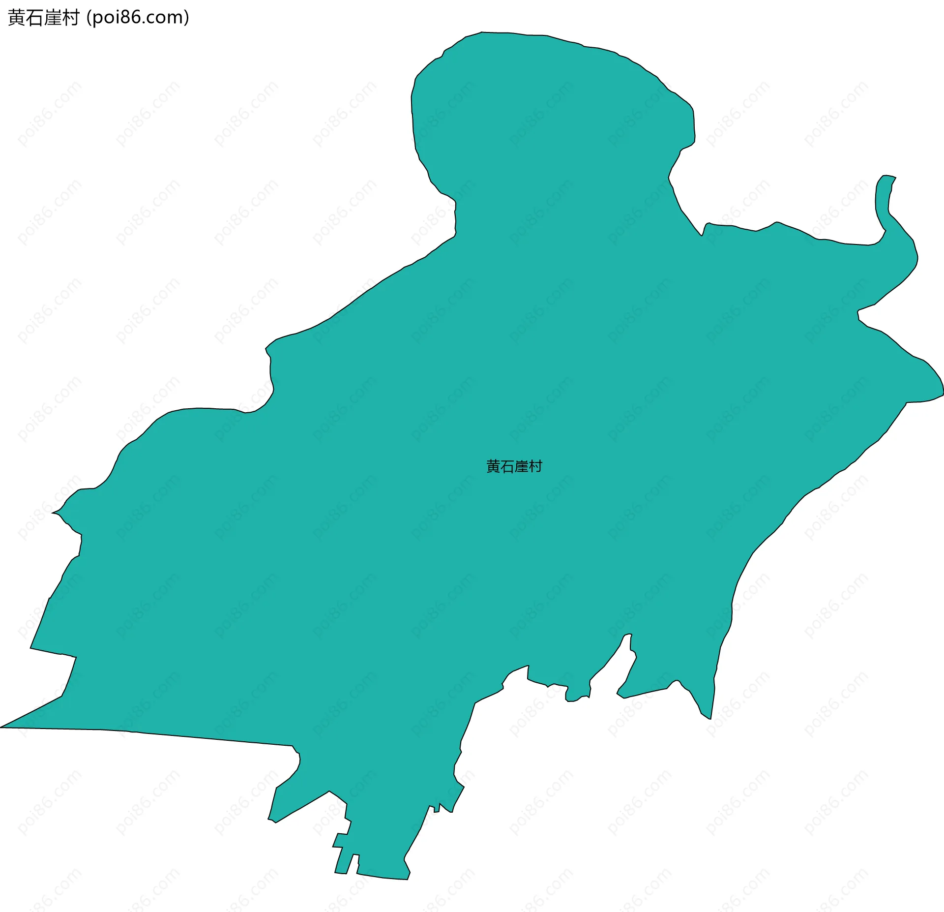 黄石崖村边界地图