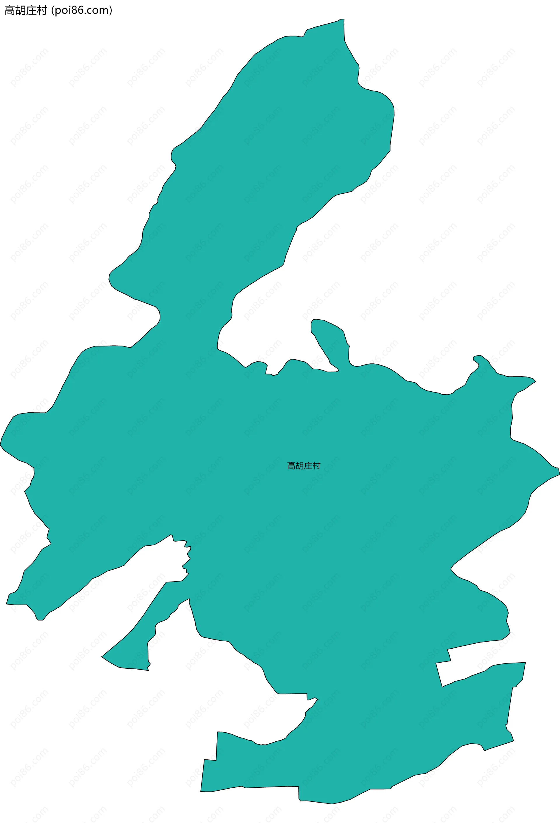 高胡庄村边界地图