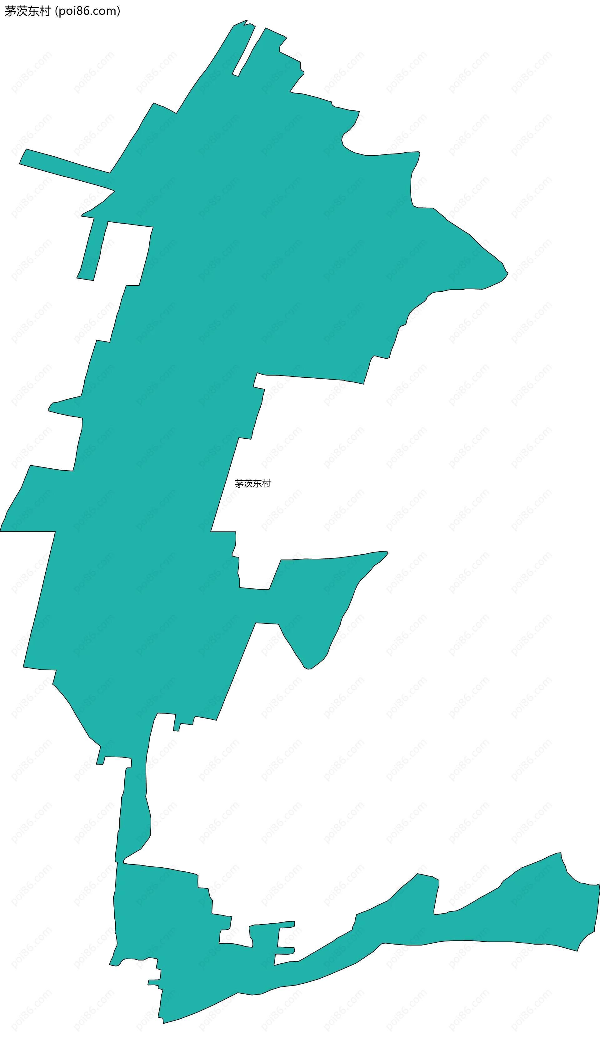 茅茨东村边界地图