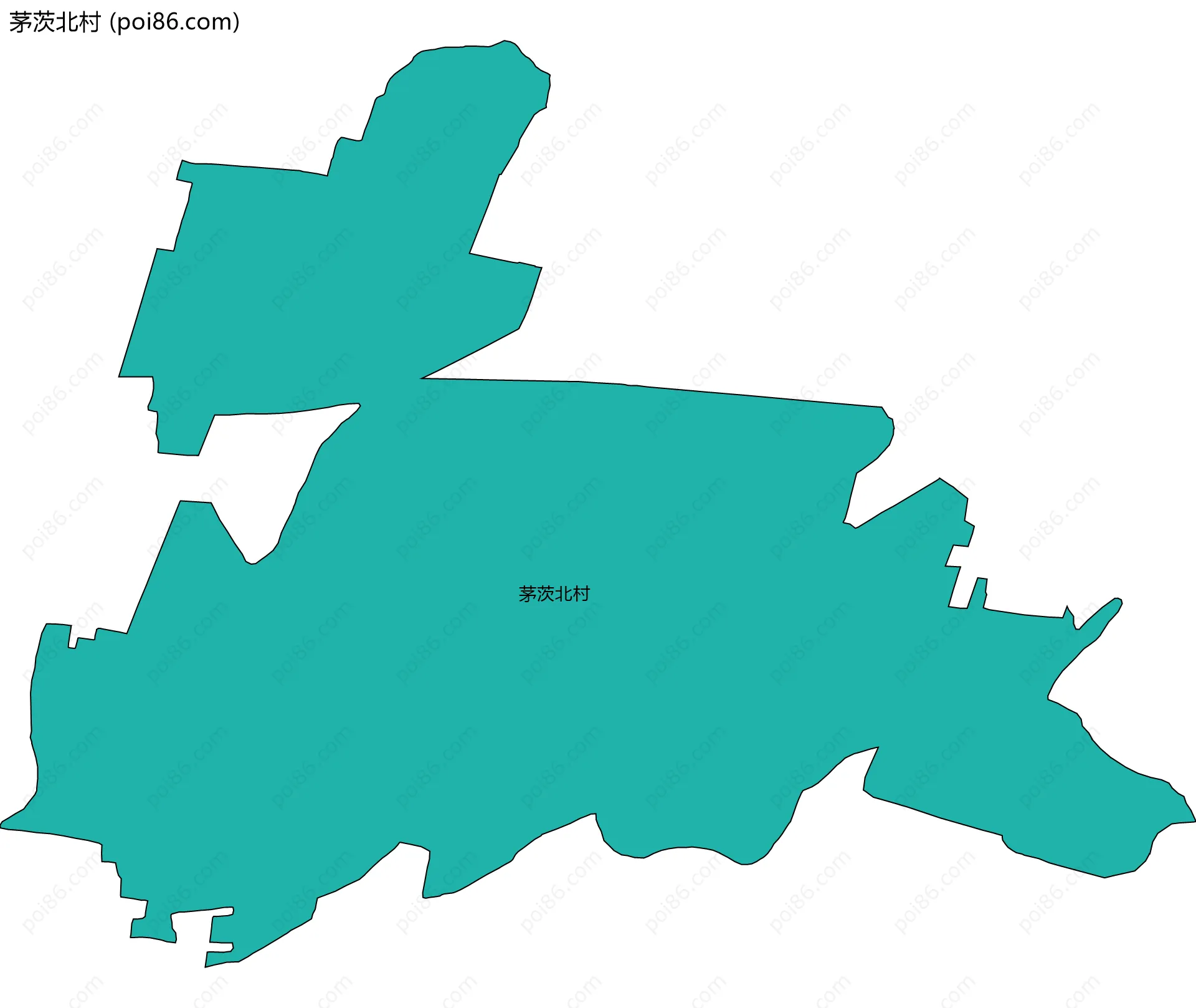 茅茨北村边界地图