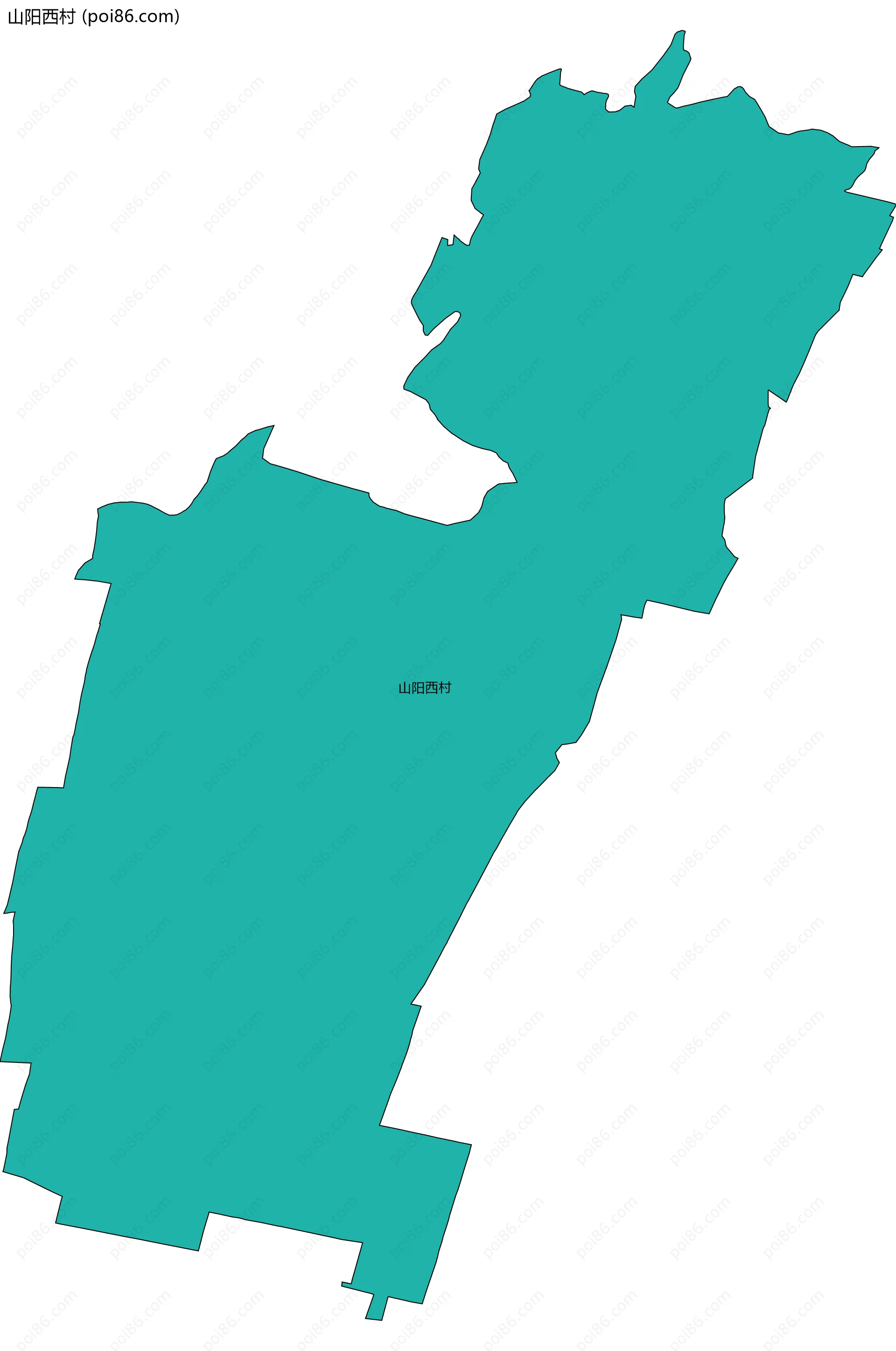 山阳西村边界地图
