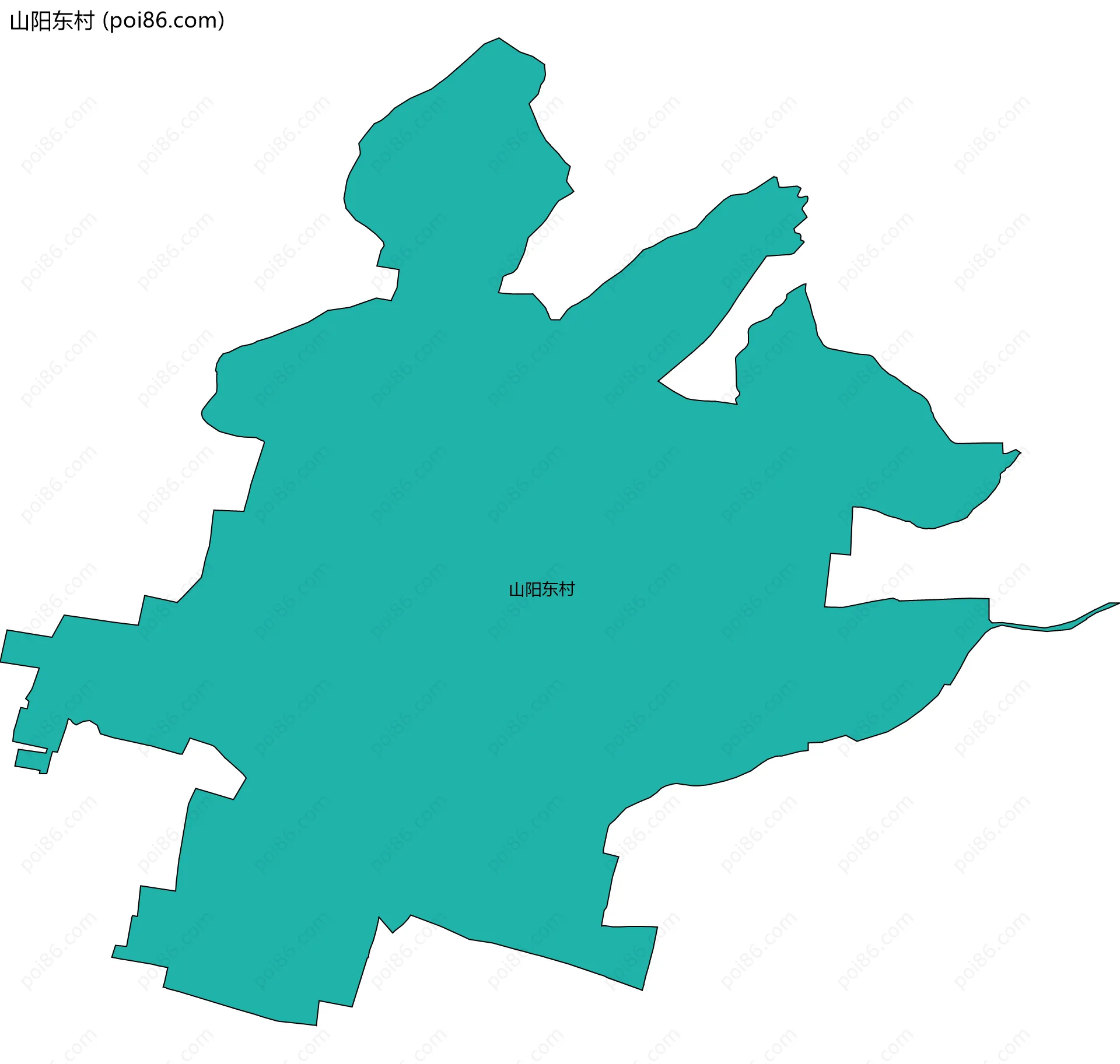 山阳东村边界地图