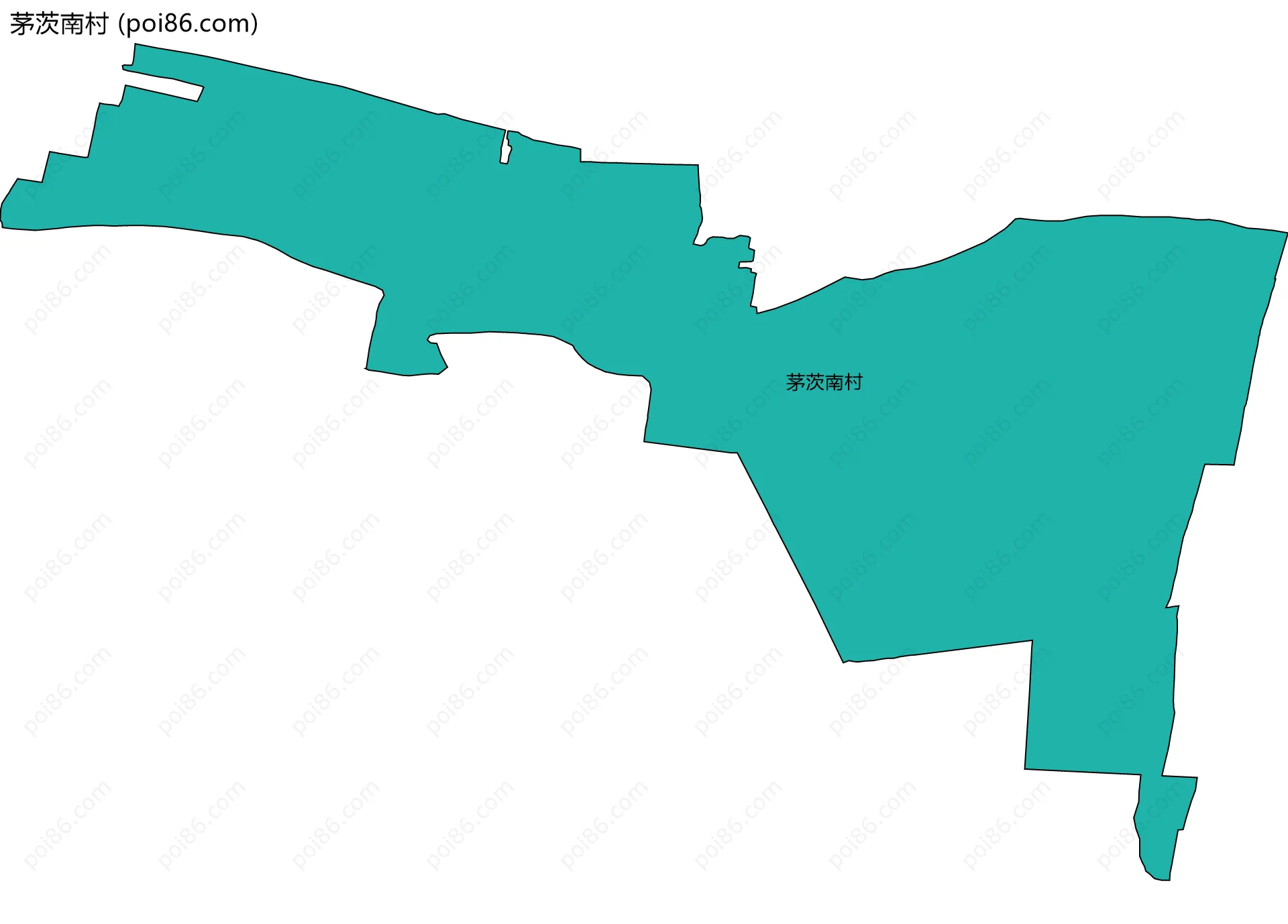 茅茨南村边界地图