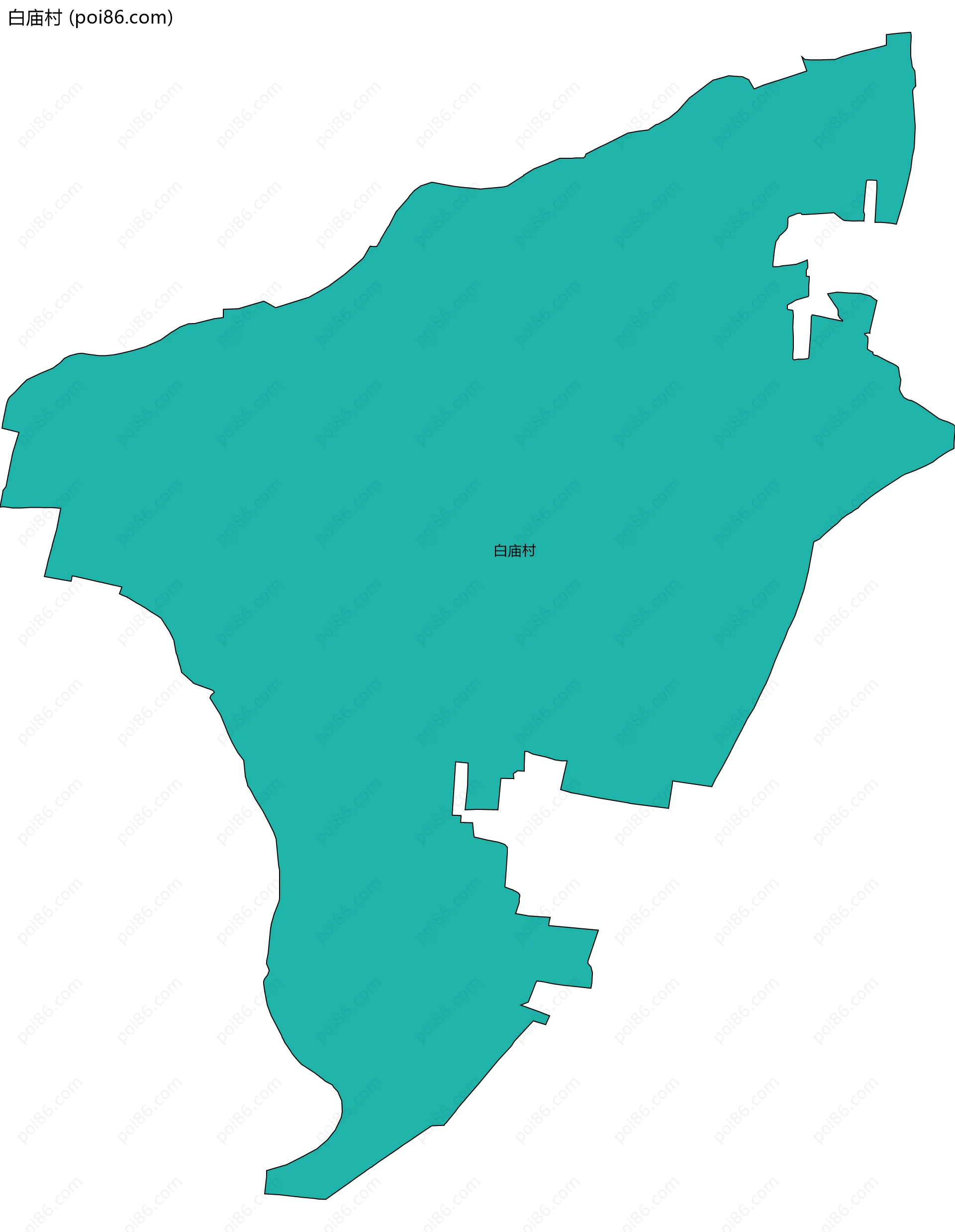 白庙村边界地图