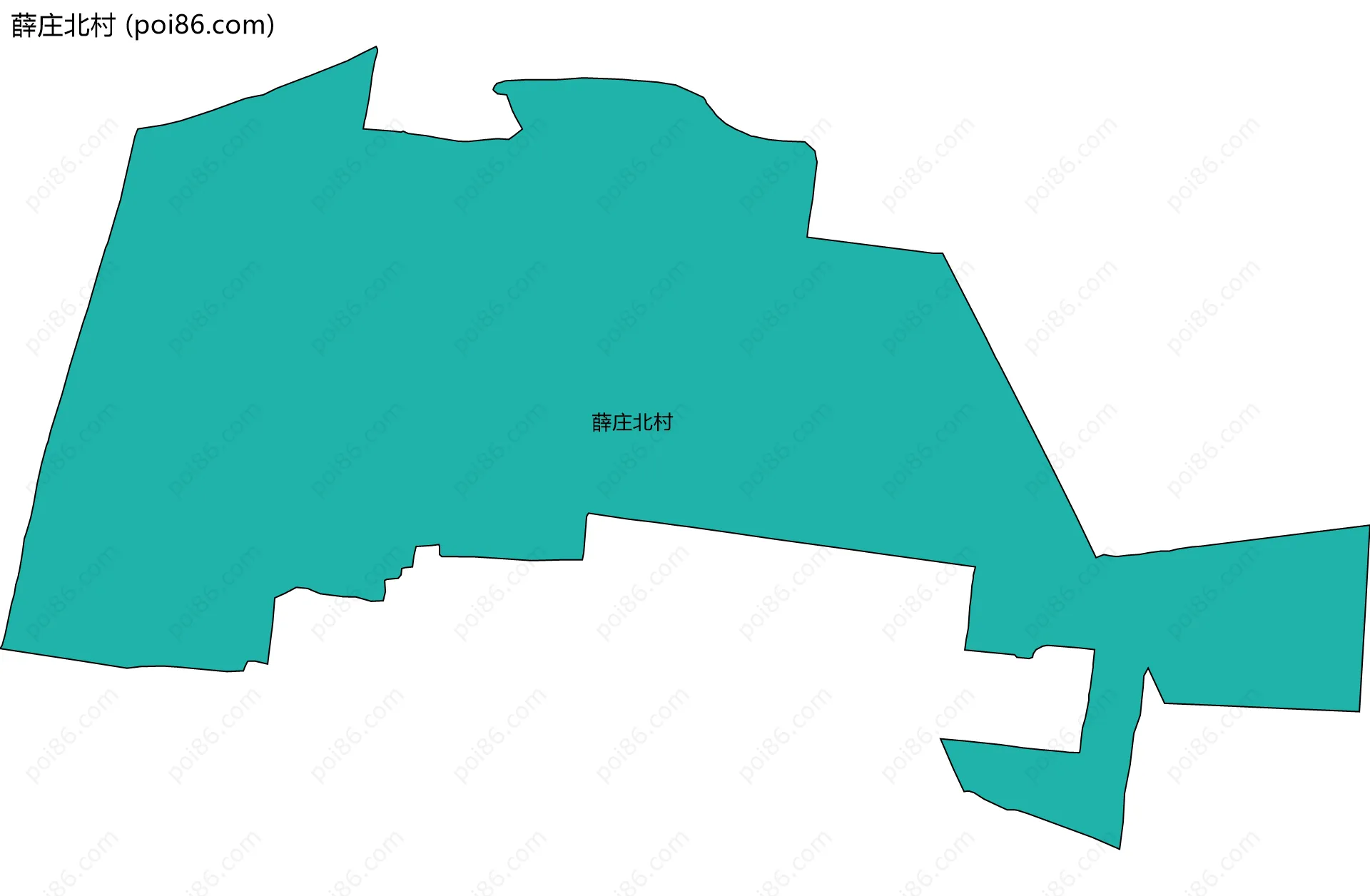 薛庄北村边界地图