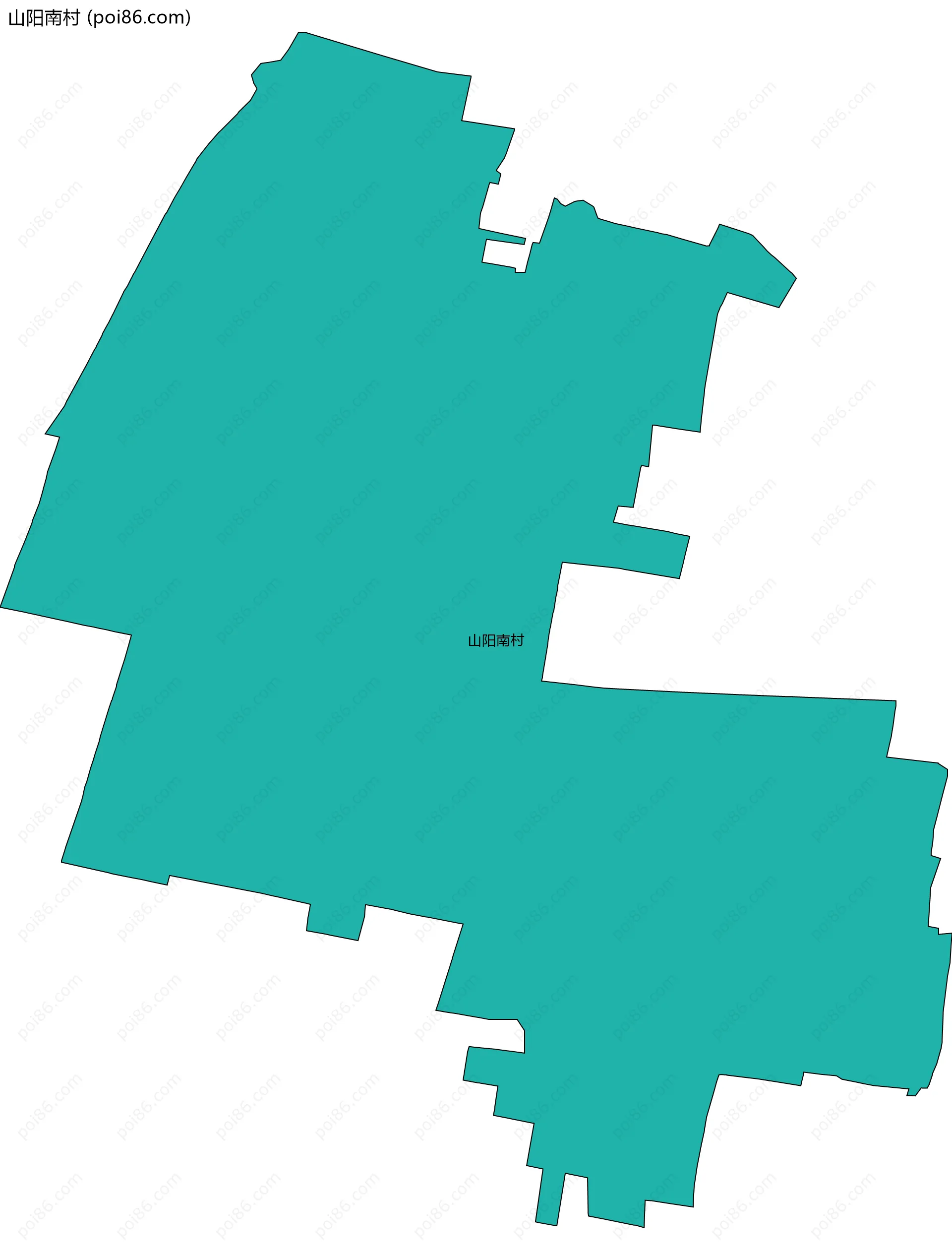 山阳南村边界地图