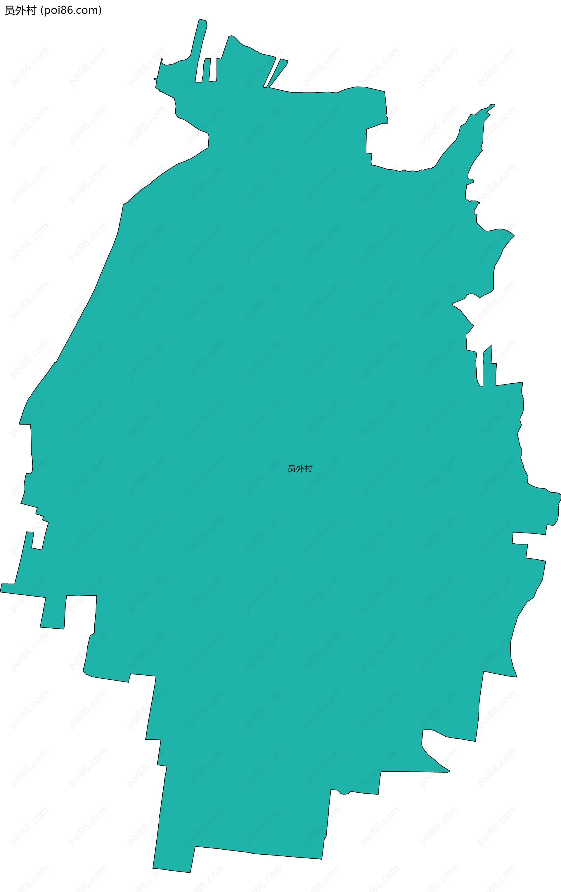 员外村边界地图