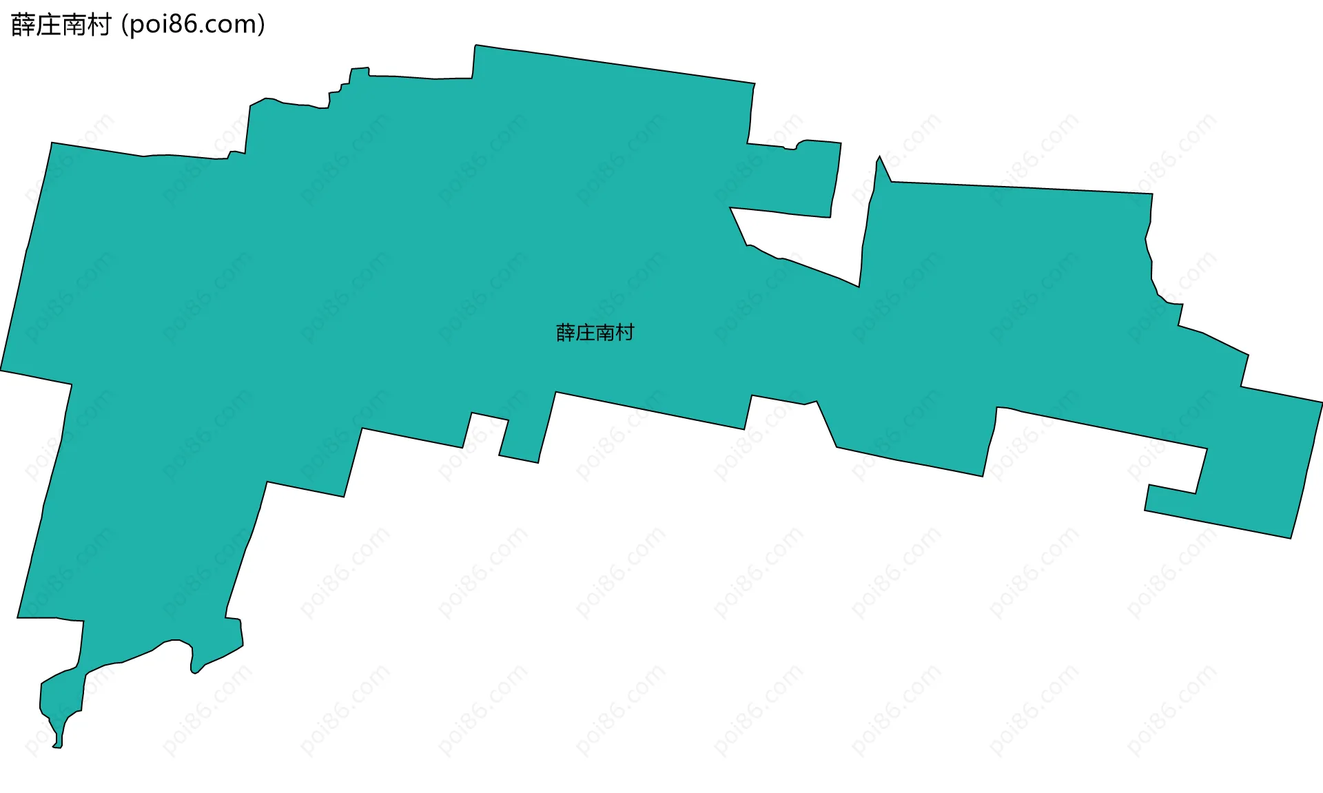 薛庄南村边界地图