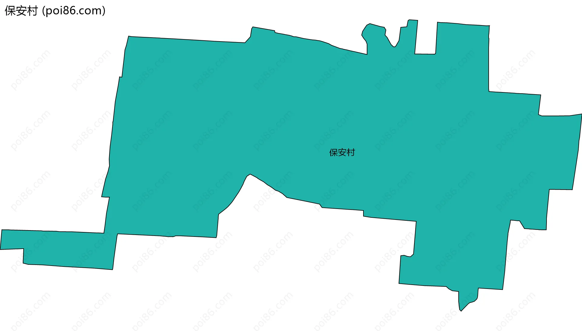 保安村边界地图