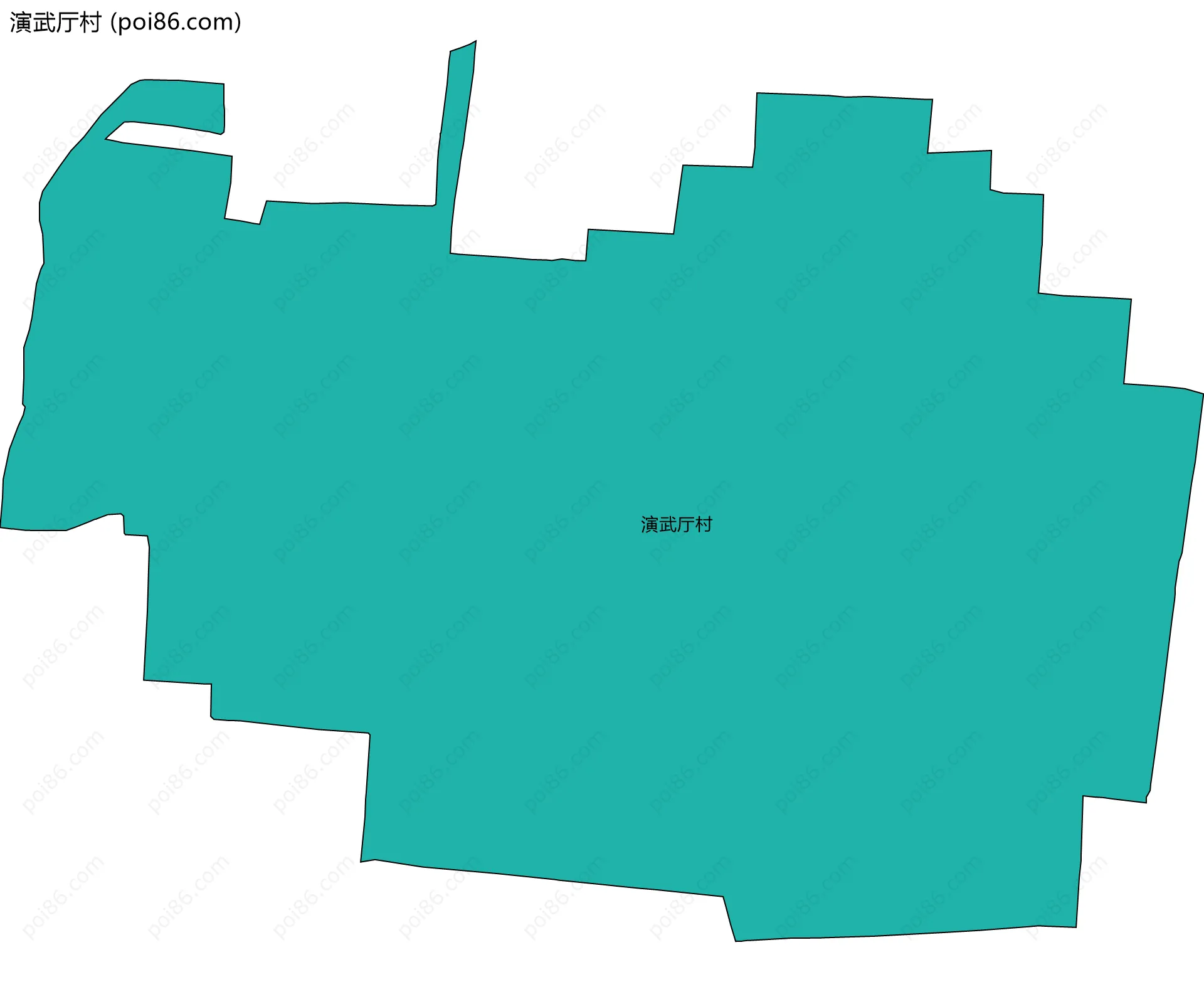 演武厅村边界地图