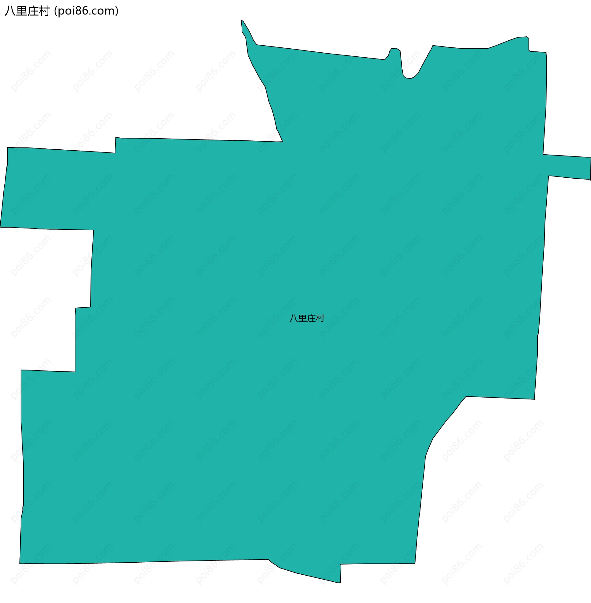 八里庄村边界地图