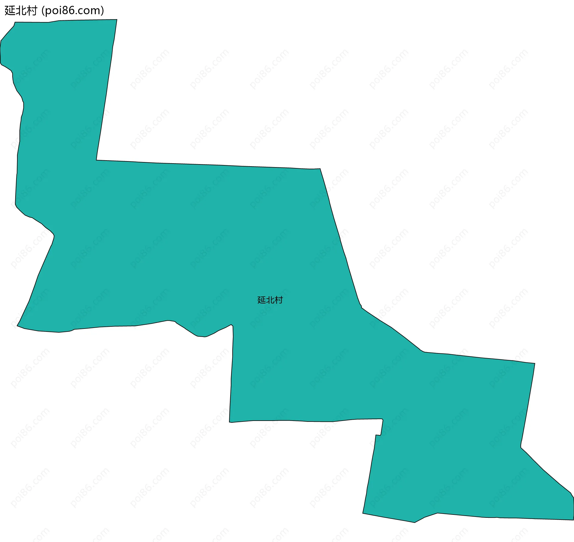 延北村边界地图