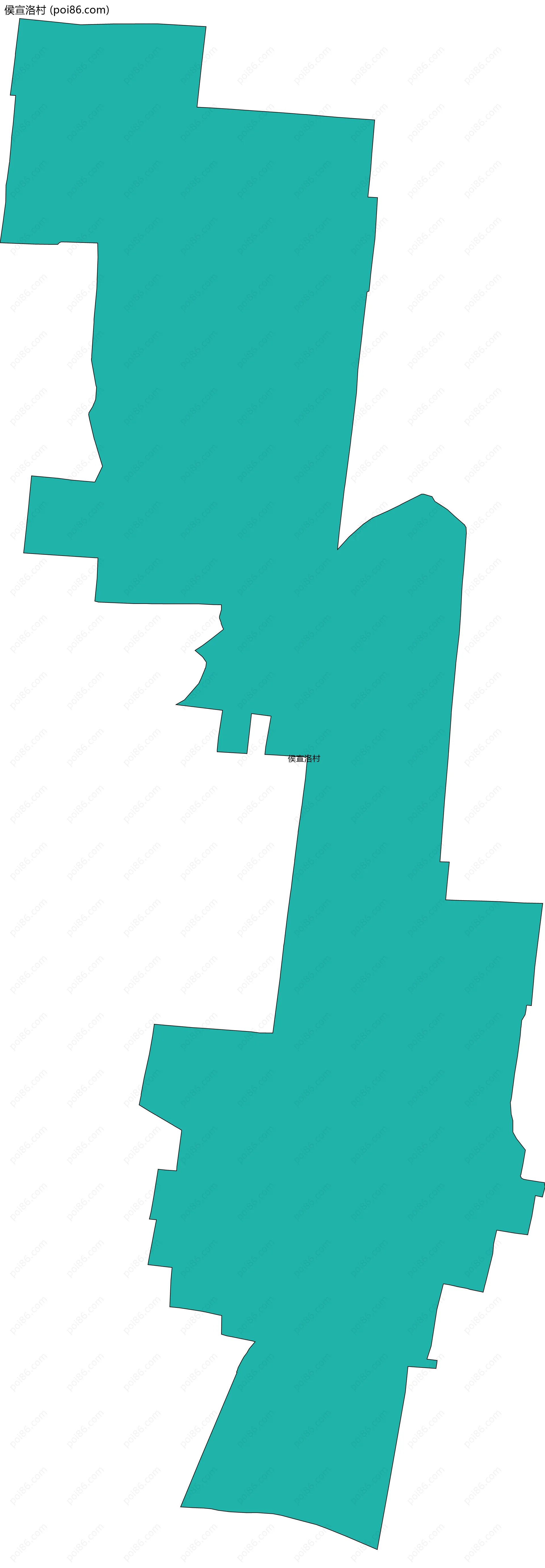 侯宣洛村边界地图