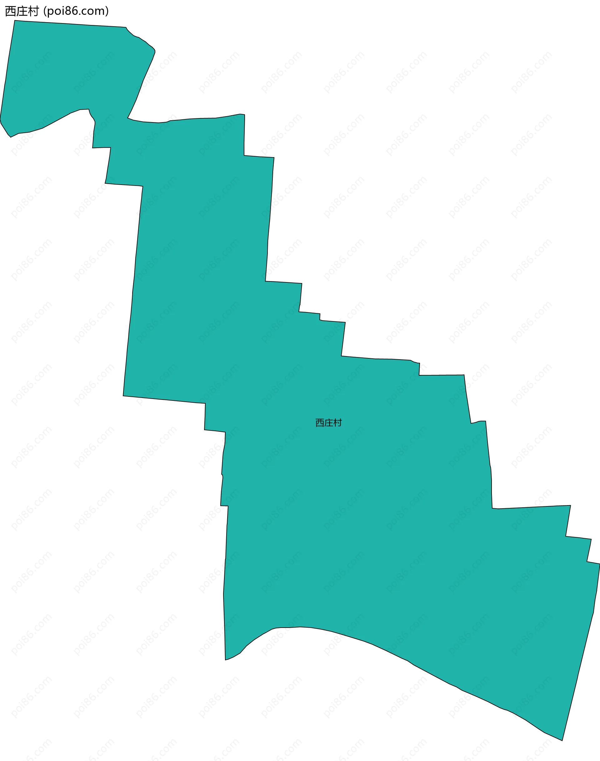 西庄村边界地图