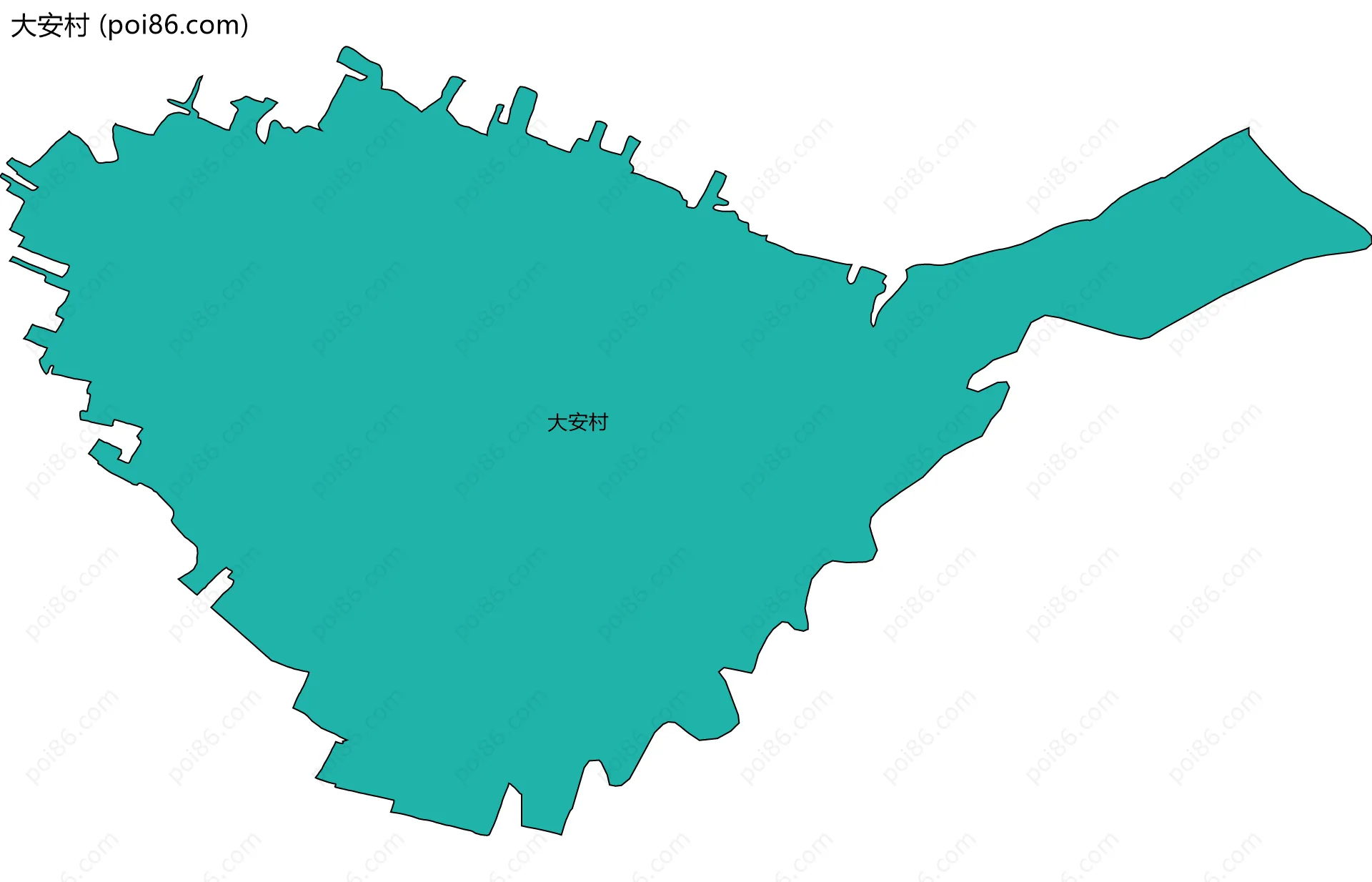 大安村边界地图